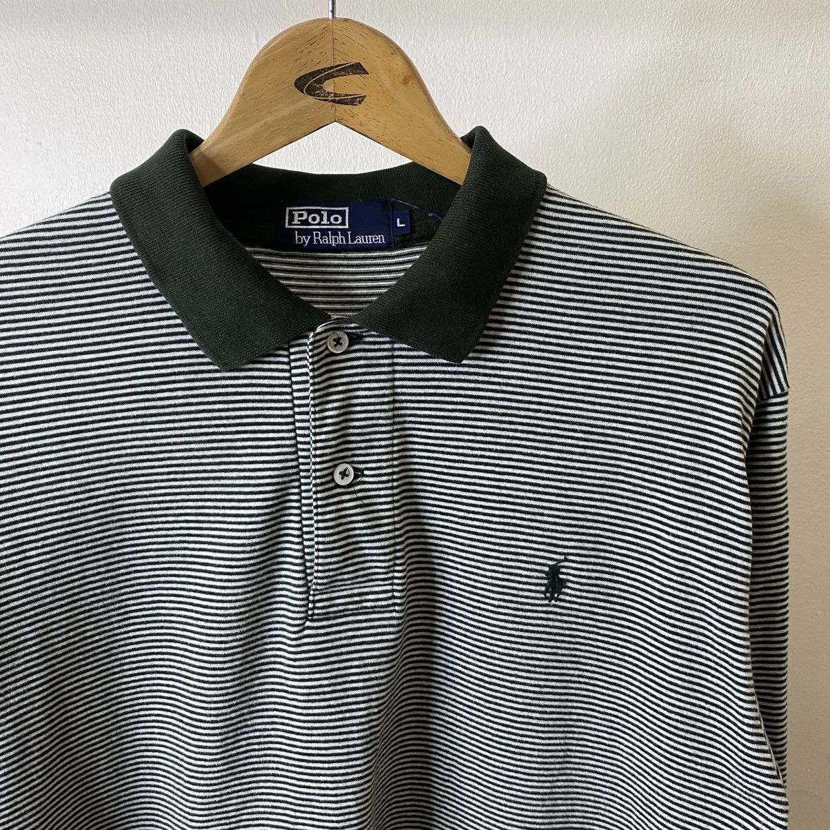 Polo Ralph Lauren Vintage Polo Ralph Lauren Stripes LS Polo T Shirt Size US L / EU 52-54 / 3 - 2 Thumbnail