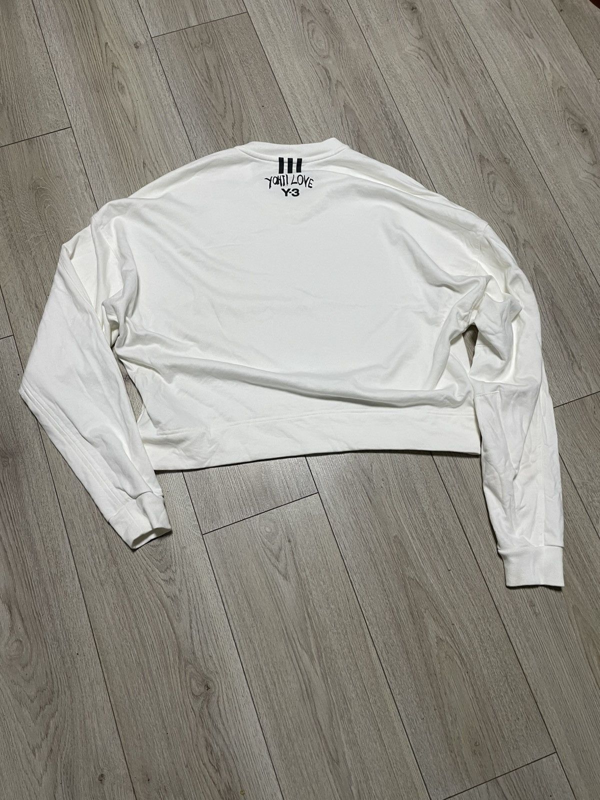 Adidas × Yohji Yamamoto Adidas x Yohji Yamamoto Y3 Yohji Love Cropped Sweatshirt Y2K Size L / US 10 / IT 46 - 4 Thumbnail