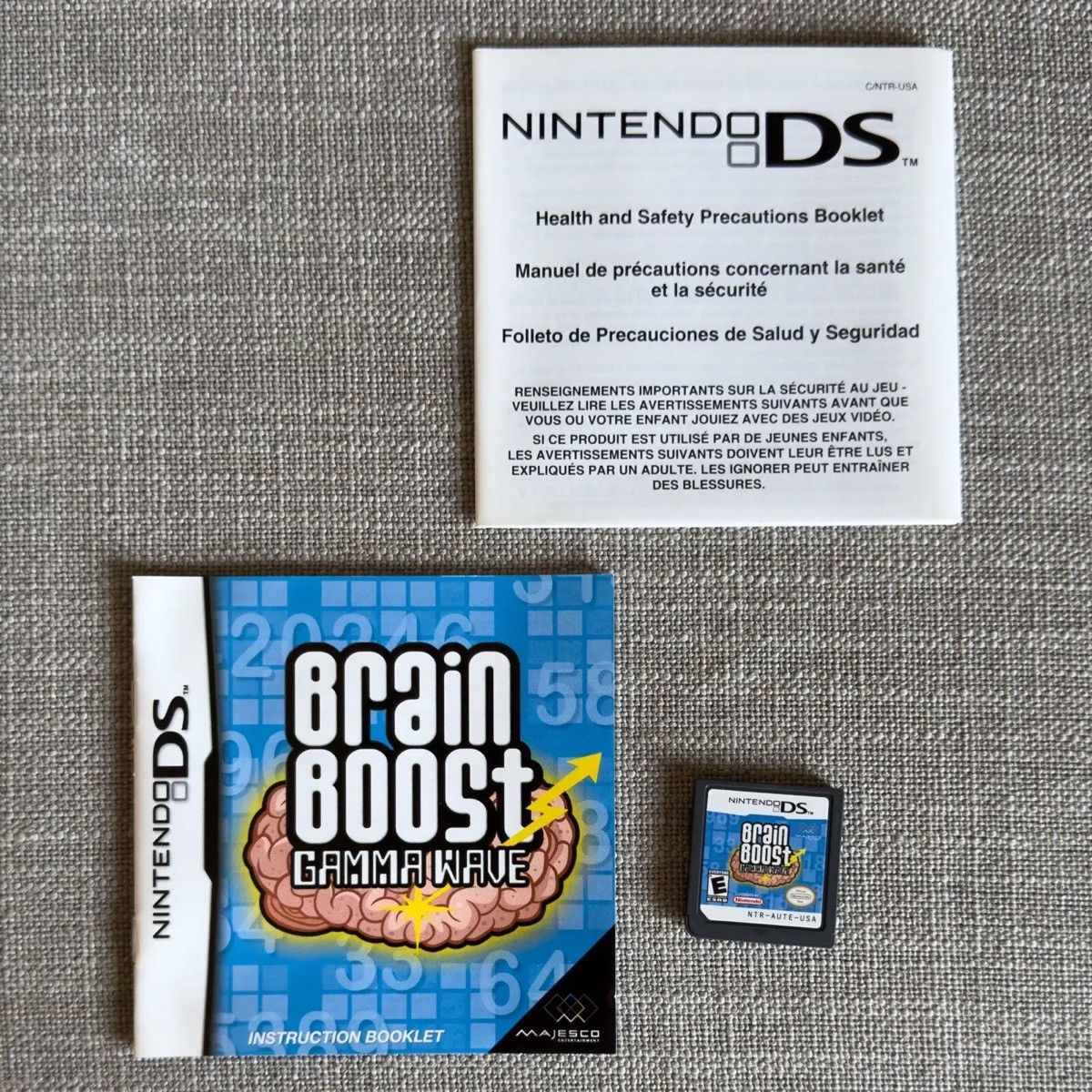 Nintendo Brain Boost Gamma Wave Nintendo DS Lite 3DS Game Case Manual Size ONE SIZE - 1 Thumbnail
