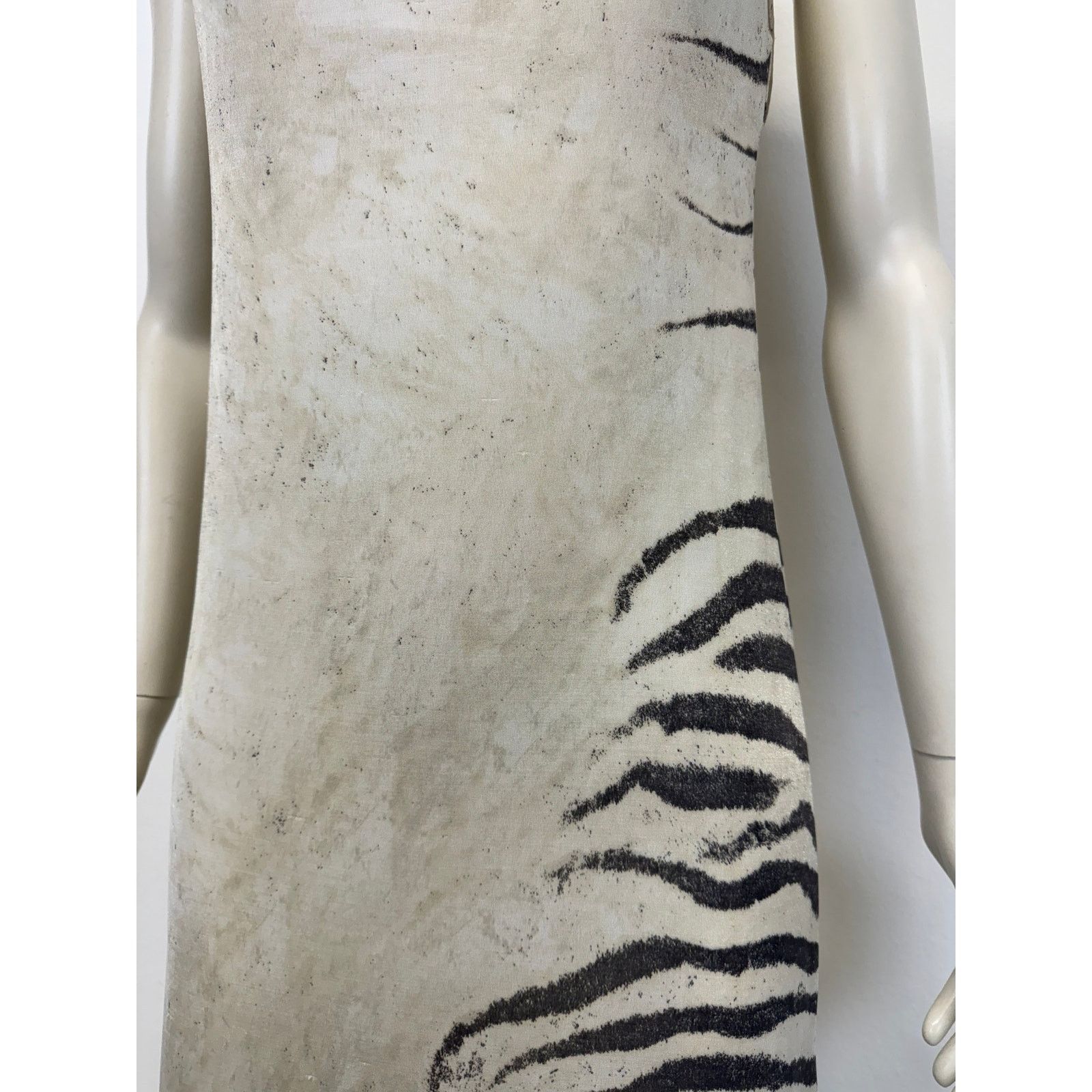 Roberto Cavalli 1999 Roberto Cavalli zebra sheer maxi dress Size M / US 6-8 / IT 42-44 - 6 Thumbnail
