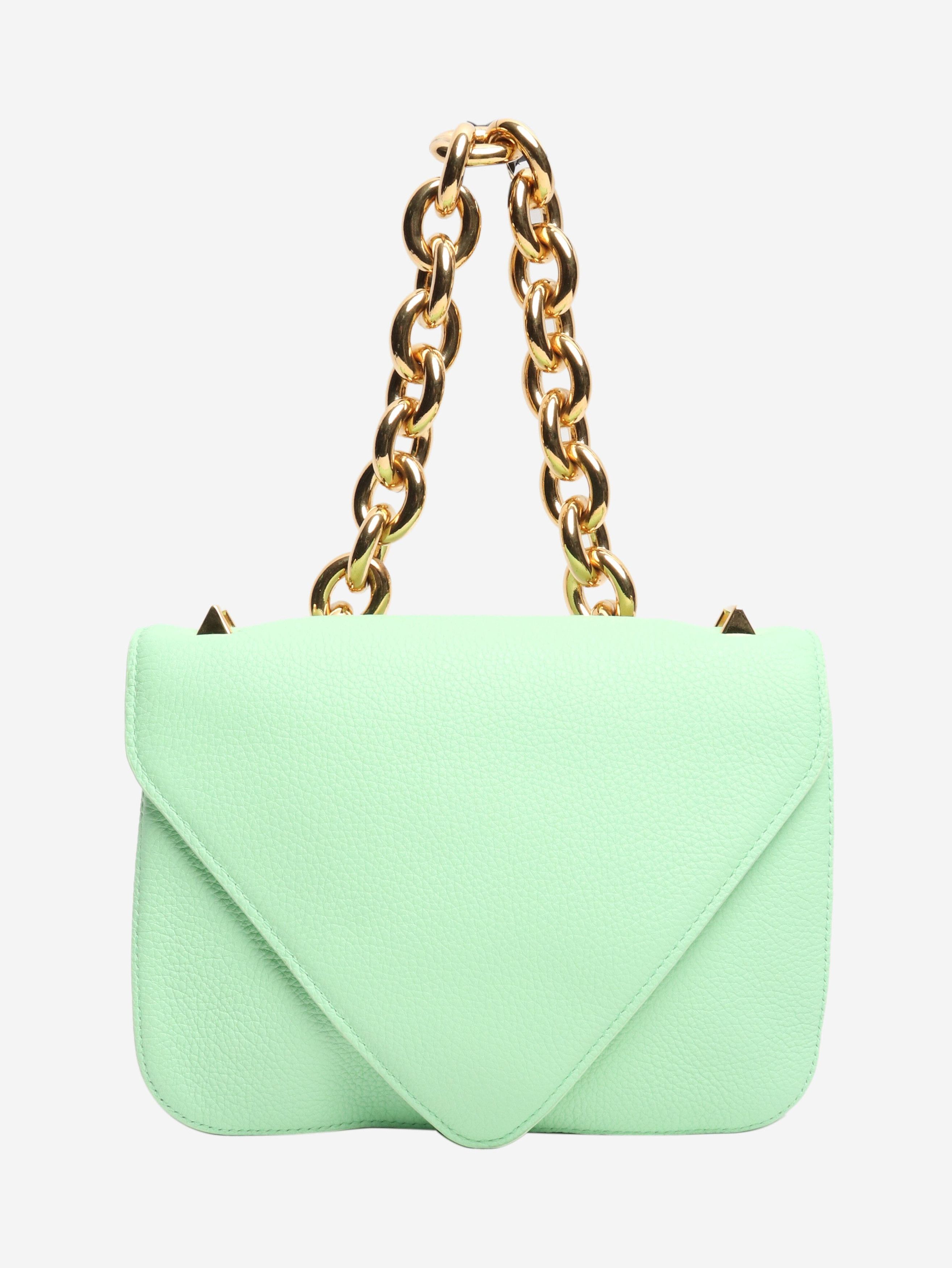 Bottega Veneta Green leather envelope crossbody bag Size ONE SIZE - 1 Thumbnail