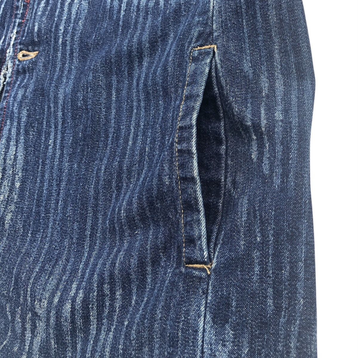 Japanese Brand Japanese Pwpl Riot Striped Indigo Workers Chore Denim Jacket Size US L / EU 52-54 / 3 - 12 Thumbnail
