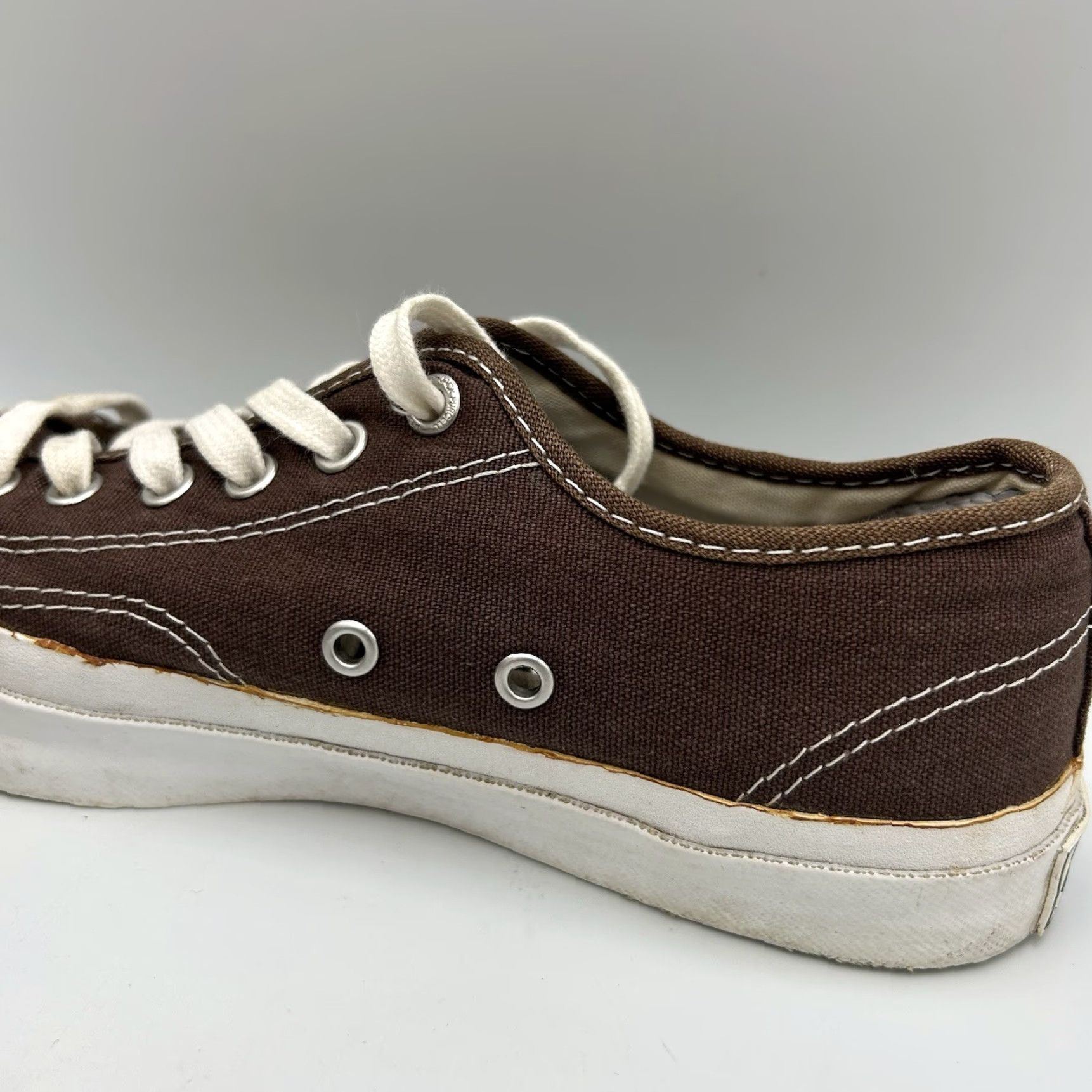 Converse VINTAGE Converse Jack Purcell Brown Mens 5.5 Womens 7 Shoes Size ONE SIZE - 7 Thumbnail