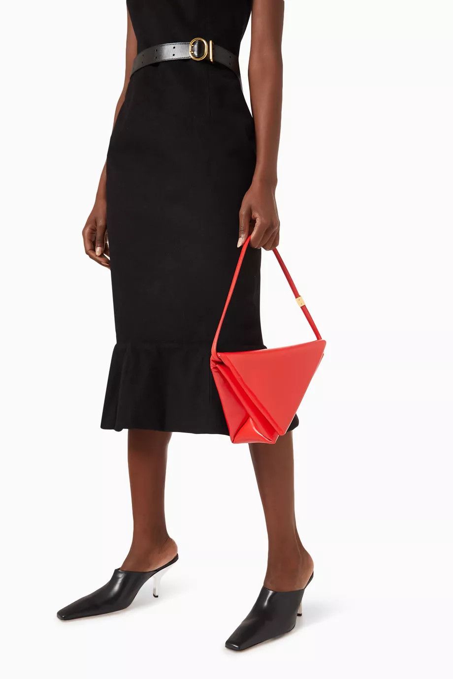 Marni oc11z0525 Size: OS/Prisma Shoulder Bag In Leather in Red Size ONE SIZE - 5 Thumbnail