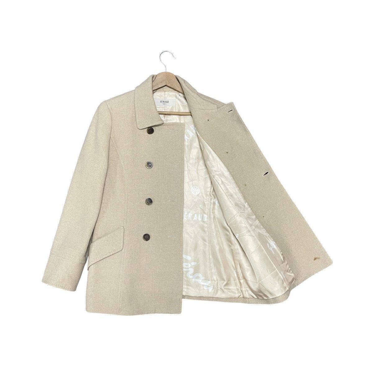 Louis Feraud Vintage Louis Feraud Paris Wool & Cashmere Peacoat Jacket Size S / US 4 / IT 40 - 20 Thumbnail