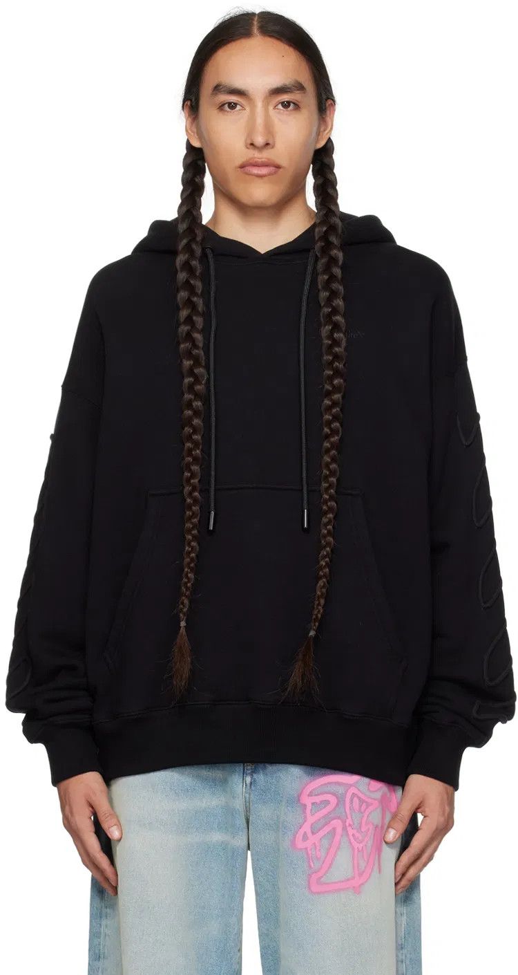 Off-White o1gr1nt0425 Outl Emb Diags Skate Hoodie in Black Size US XXL / EU 58 / 5 - 1 Preview