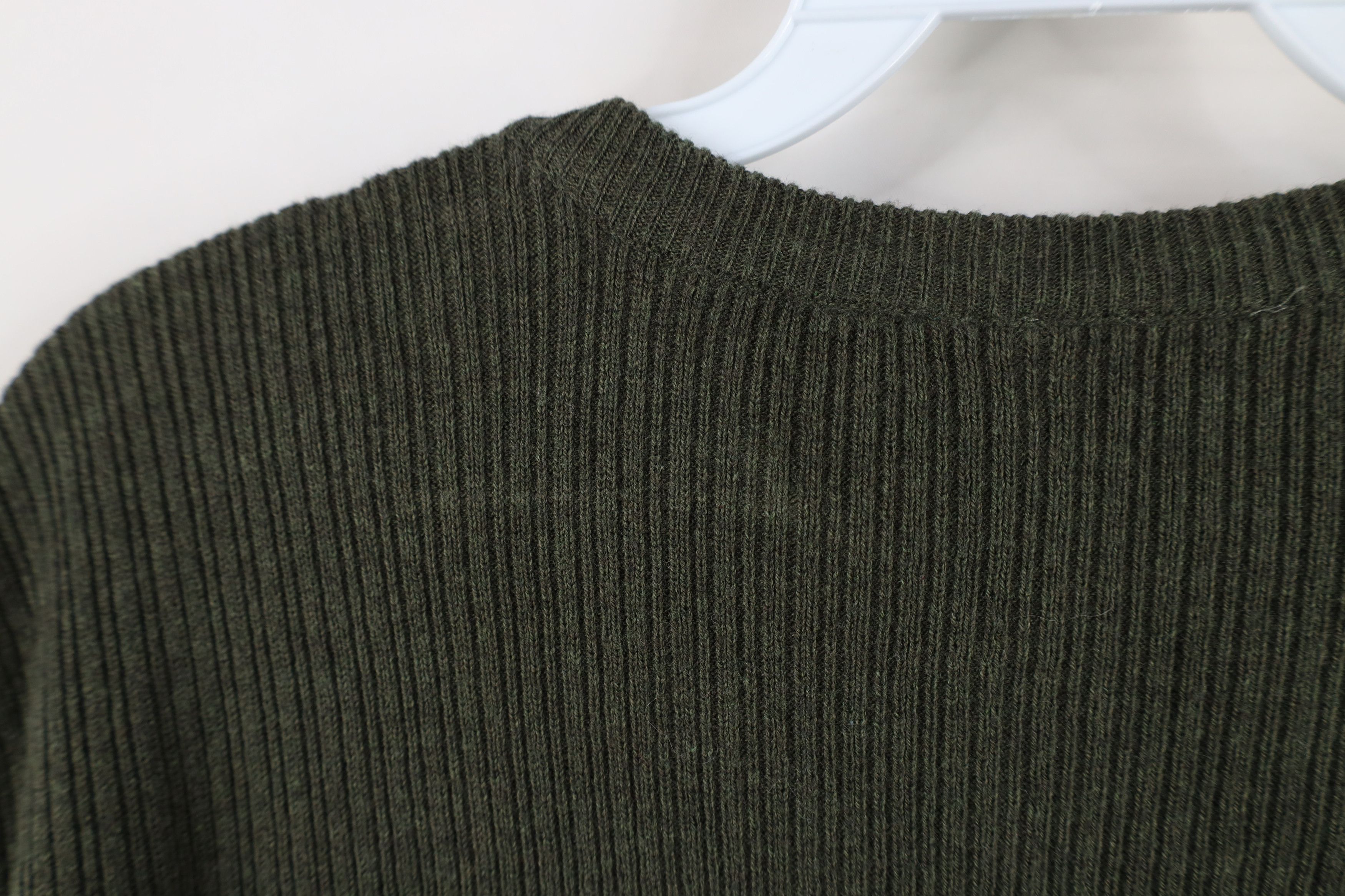 Vintage Vintage 90s Streetwear Ribbed Knit Sweater Vest Green Japan Size US M / EU 48-50 / 2 - 7 Thumbnail