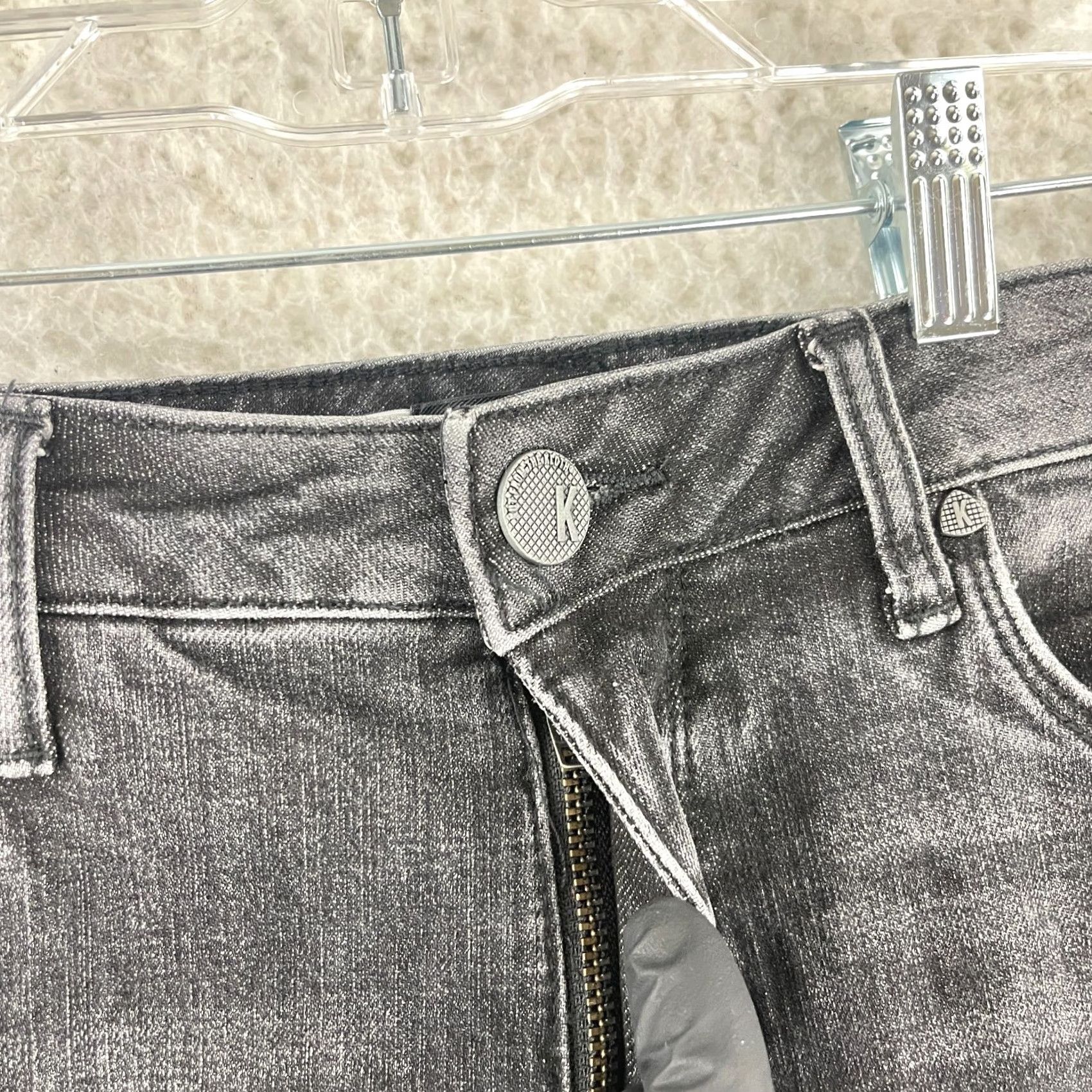 Vintage KUT from the Kloth Reese Ankle Straight Leg Jeans Womens Size 2 Black High-Rise Jeans Size 26" / US 2 / IT 38 - 5 Thumbnail