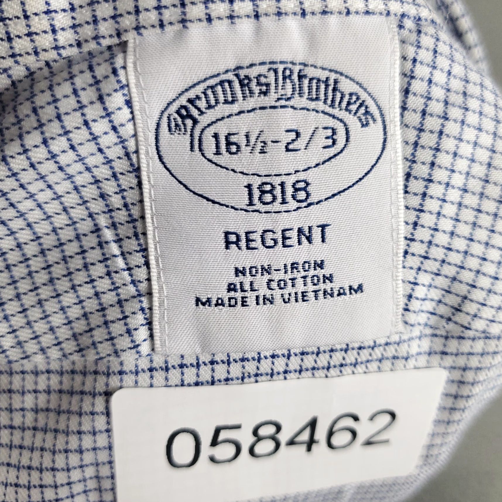 Brooks Brothers VINTAGE Brooks Brothers Dress Shirt Men 16.5 Blue Check Cotton Long Sleeve Business Casual Formal Size 42R - 7 Thumbnail