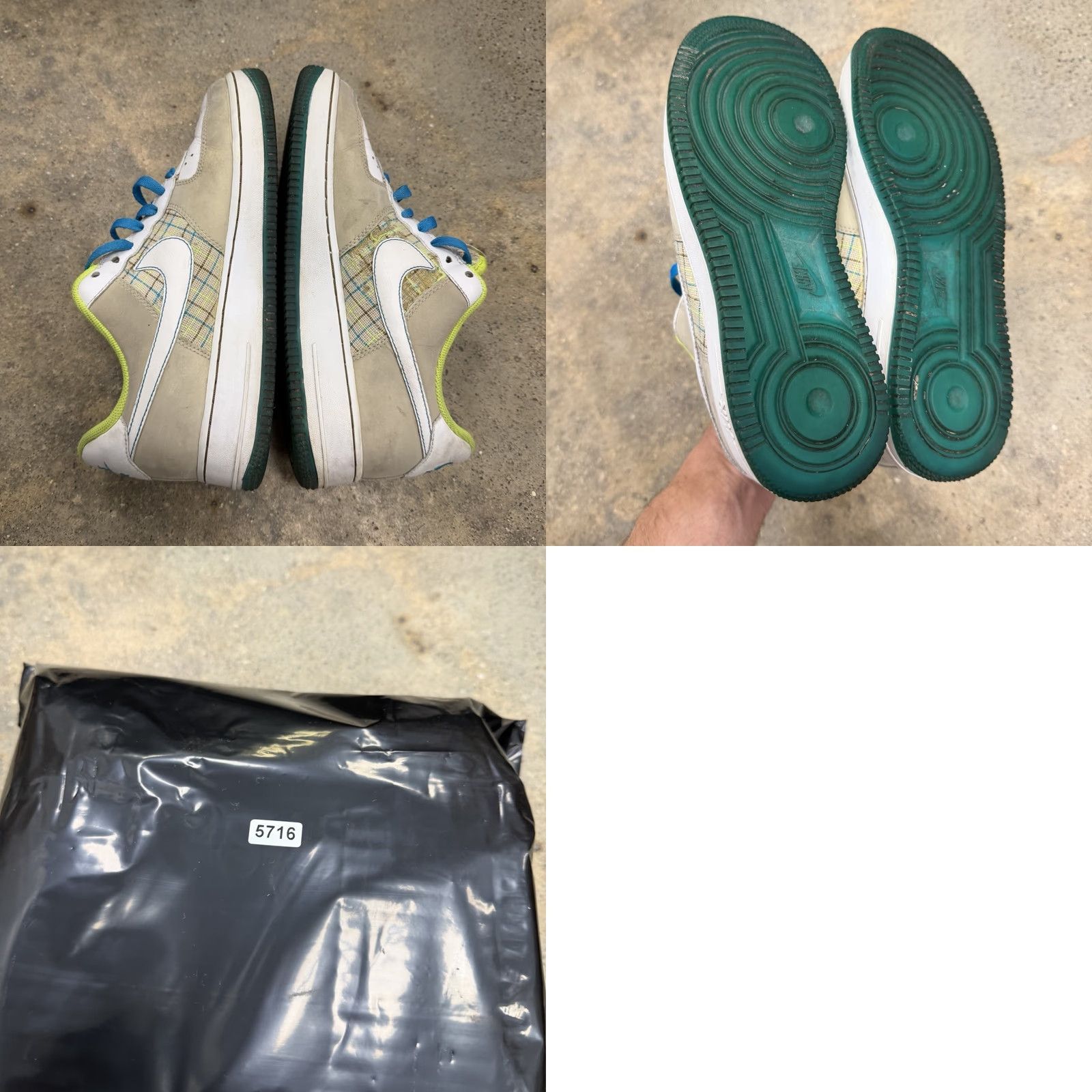 Nike VINTAGE Nike Air Force 1 Low '07 Net Plaid Volt Blue 2007 Wmns Size 9 AF1 315115-114 Sneakers Women Size US 7 / IT 37 - 8 Thumbnail