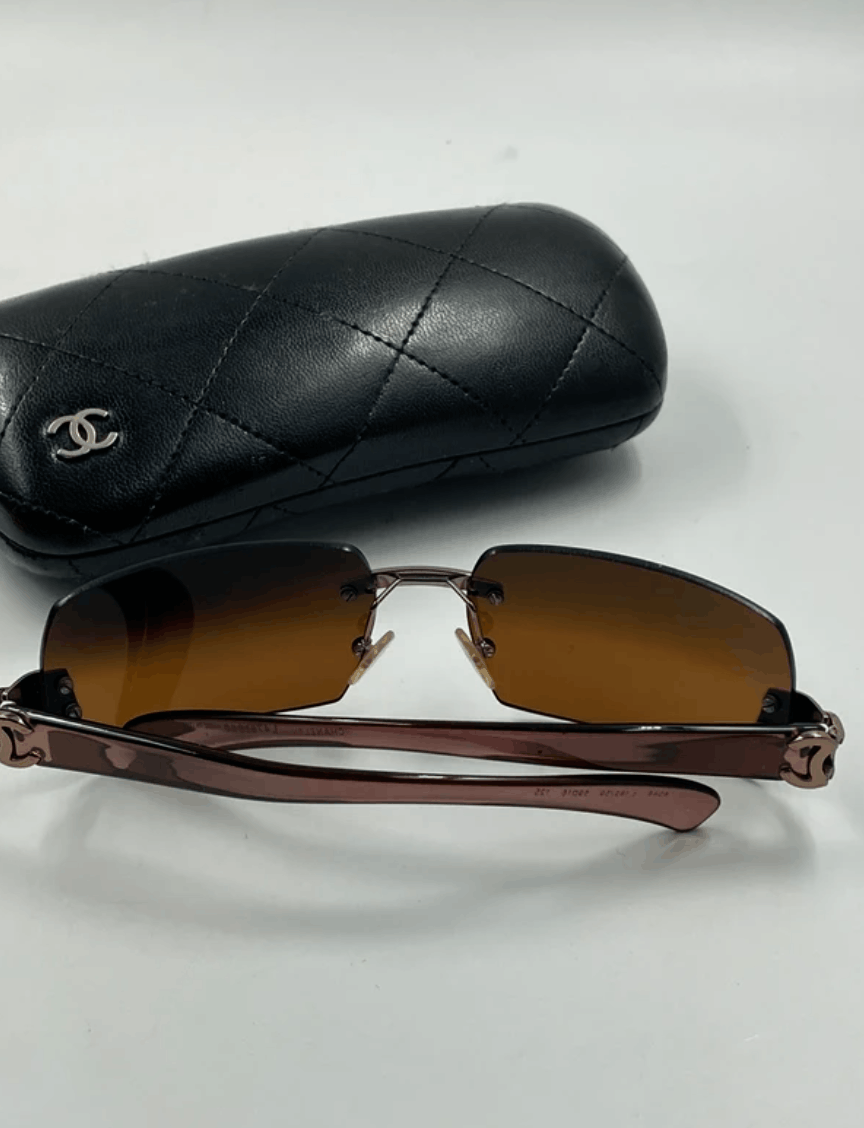 Chanel CHANEL Sunglasses 4048 Rimless Rhinestone 4017 Shields RI832 Size ONE SIZE - 6 Thumbnail