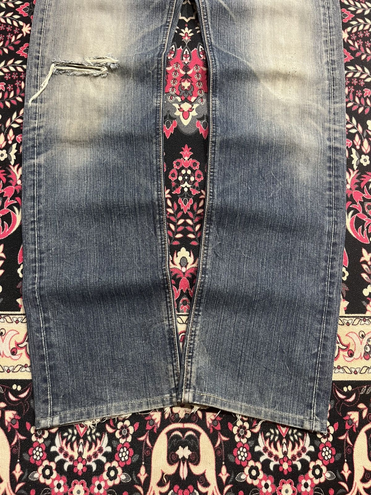 Lee Vintage Lee Riders Union Made Sanforized Distress Blue Jeans Size US 29 - 10 Thumbnail
