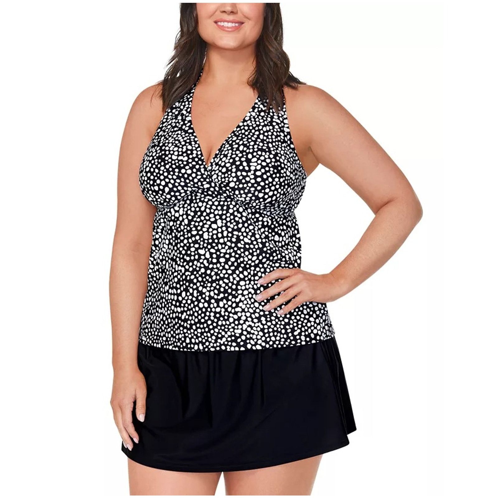 The Unbranded Brand Island Escape Women H-Back Swim Tankini Top Plus ...