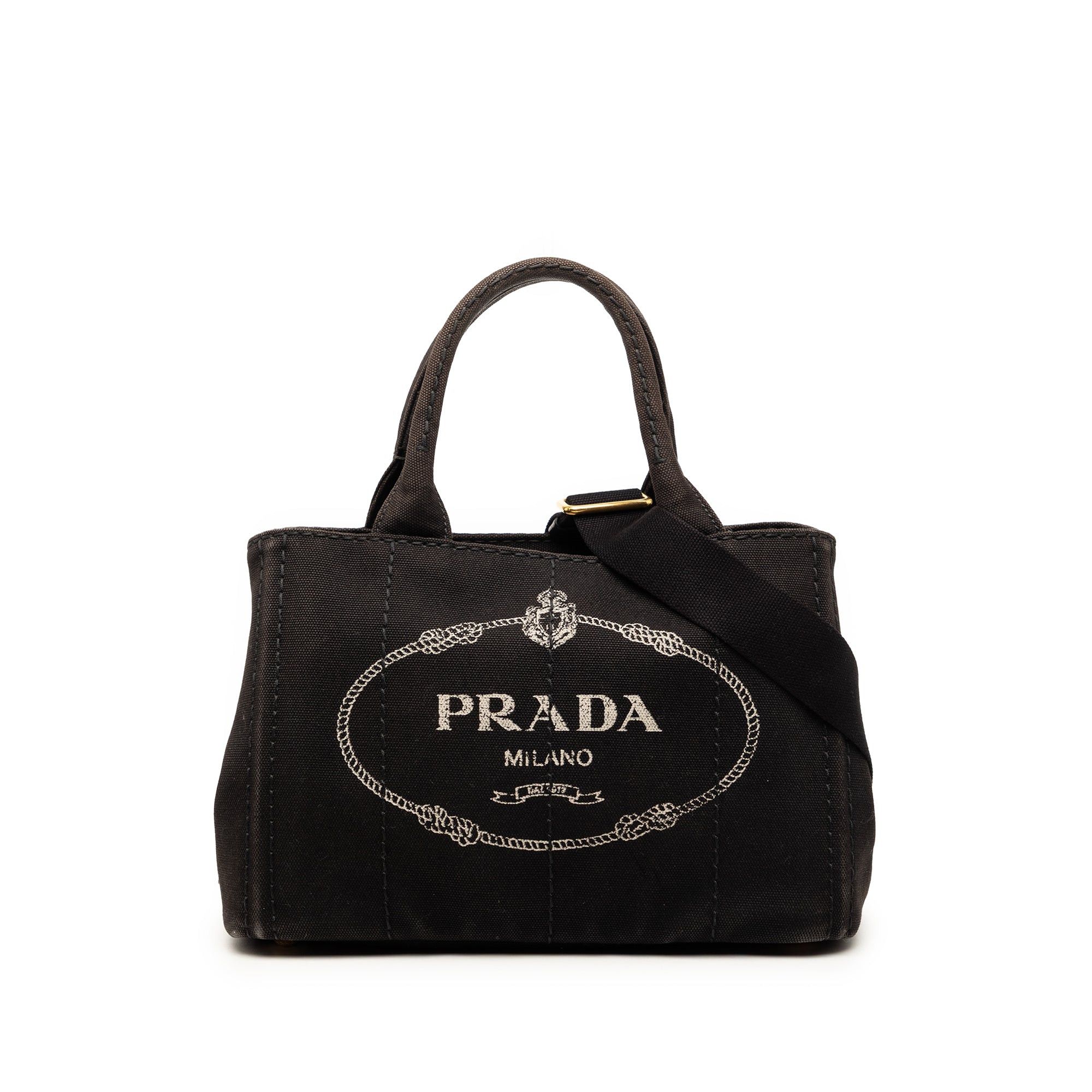 Prada Small Canvas Canapa Logo Satchel Size ONE SIZE - 1 Thumbnail