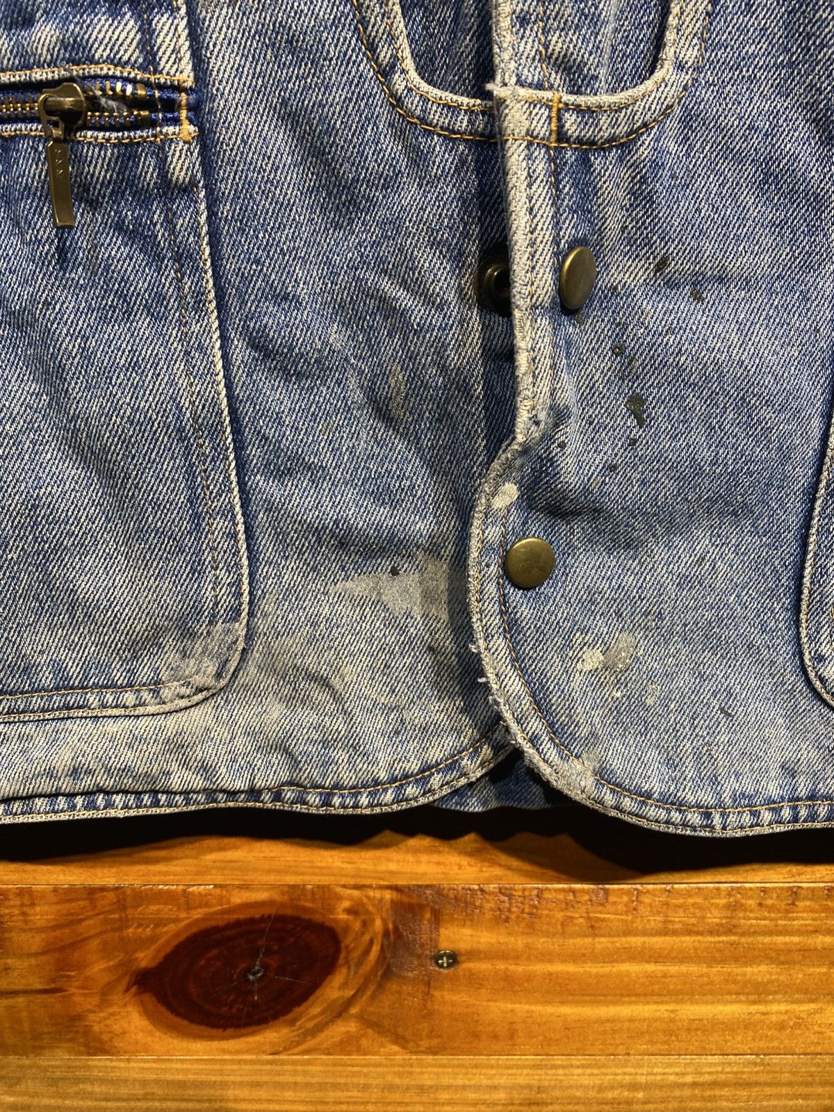 Vintage Vintage Country Life Blue Denim Utility Vest Workwear Style Size US L / EU 52-54 / 3 - 8 Thumbnail