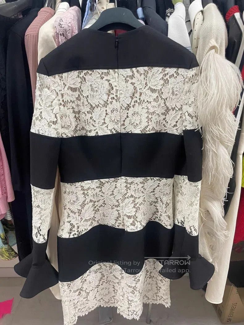 Valentino Valentino Colorblock Lace Dress M. Size US M / EU 48-50 / 2 - 7 Thumbnail