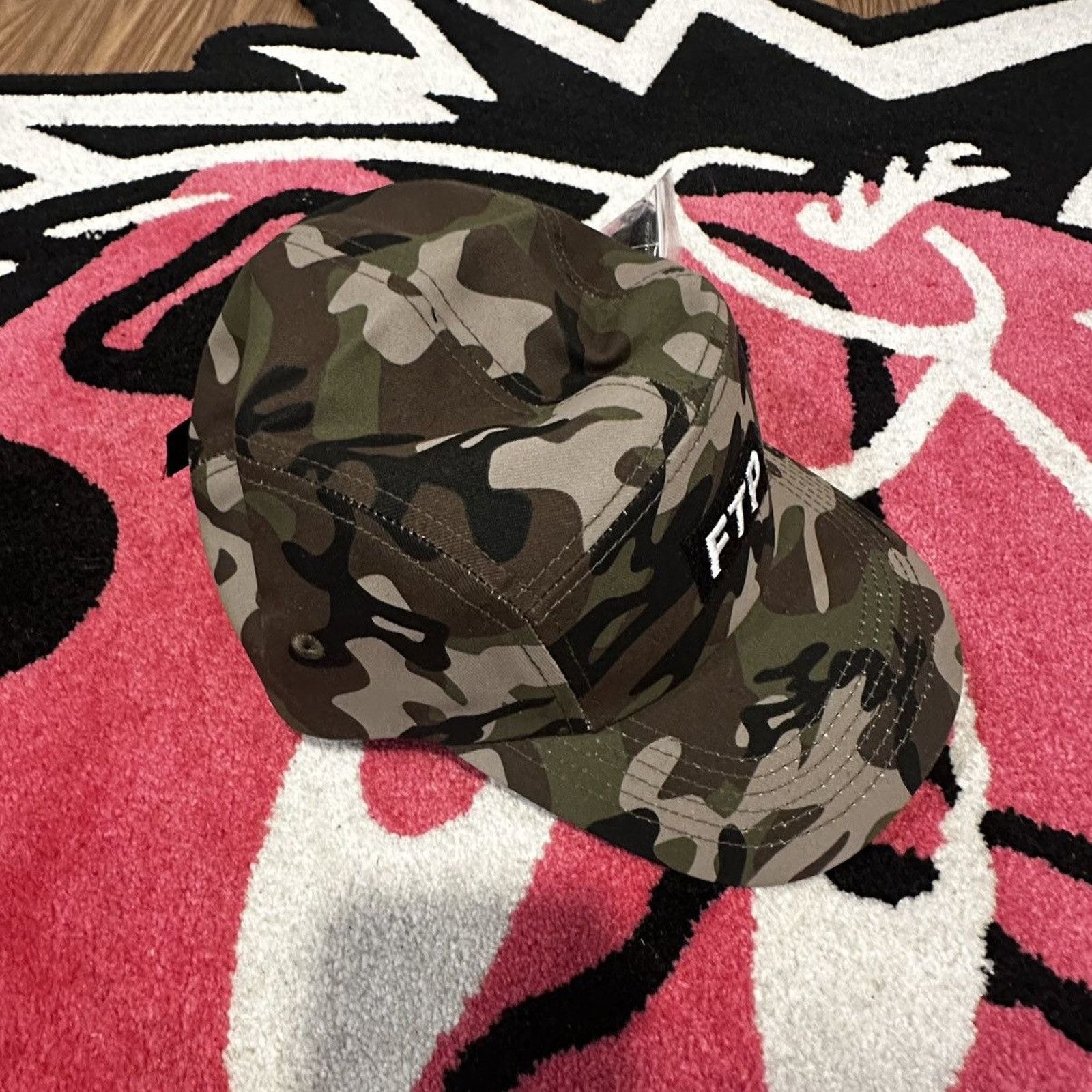 Fuck The Population FTP Velcro Logo Camp Hat (Camo) – One Size – Brand New Size ONE SIZE - 2 Thumbnail