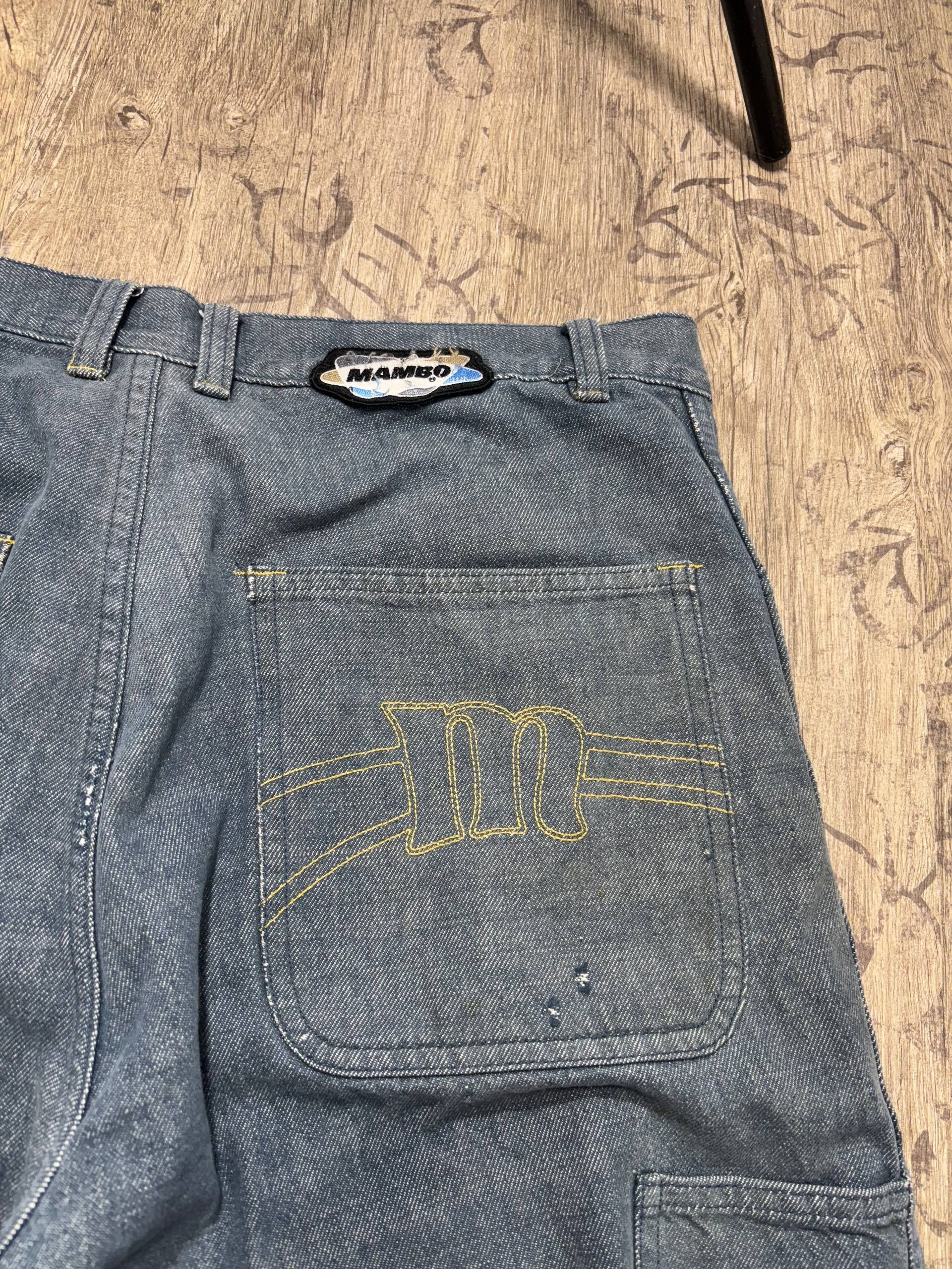 Mambo VTG Mambo Y2K Baggy Painted Carpenter Double Knee Jeans Size US 34 / EU 50 - 10 Thumbnail