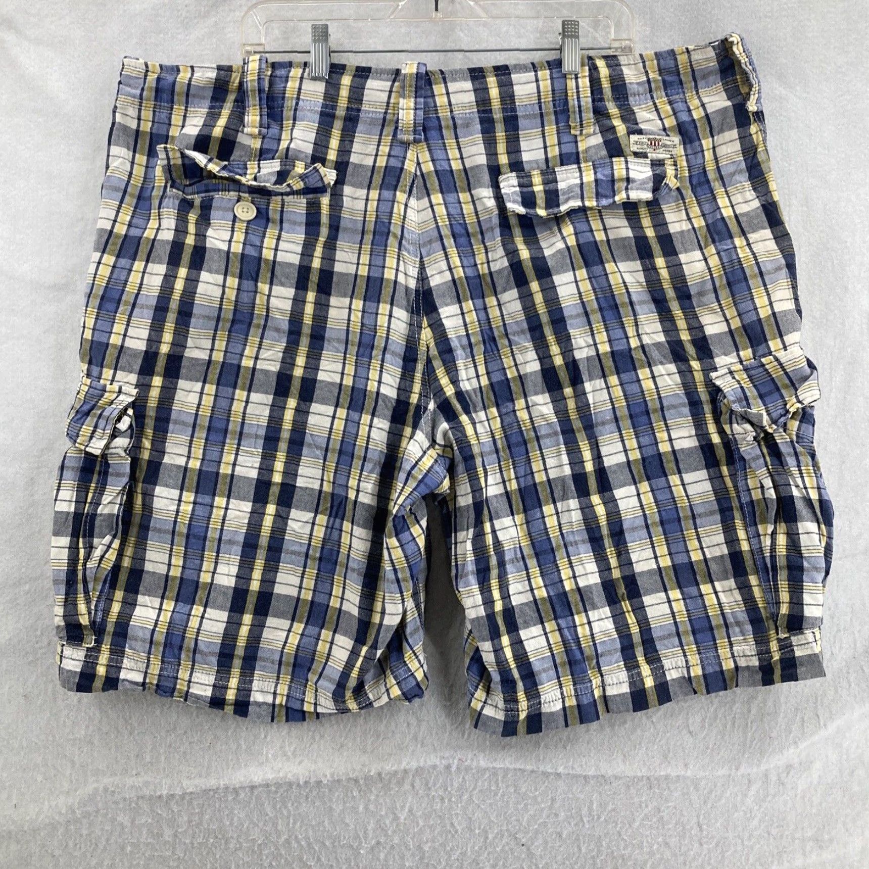 Polo Ralph Lauren VTG Polo Jeans Co Cargo Shorts Mens 42 Blue Plaid Cargo Shorts 42 Blue Plaid Polo Ralph Lauren Mens Size US XL / EU 56 / 4 - 2 Thumbnail