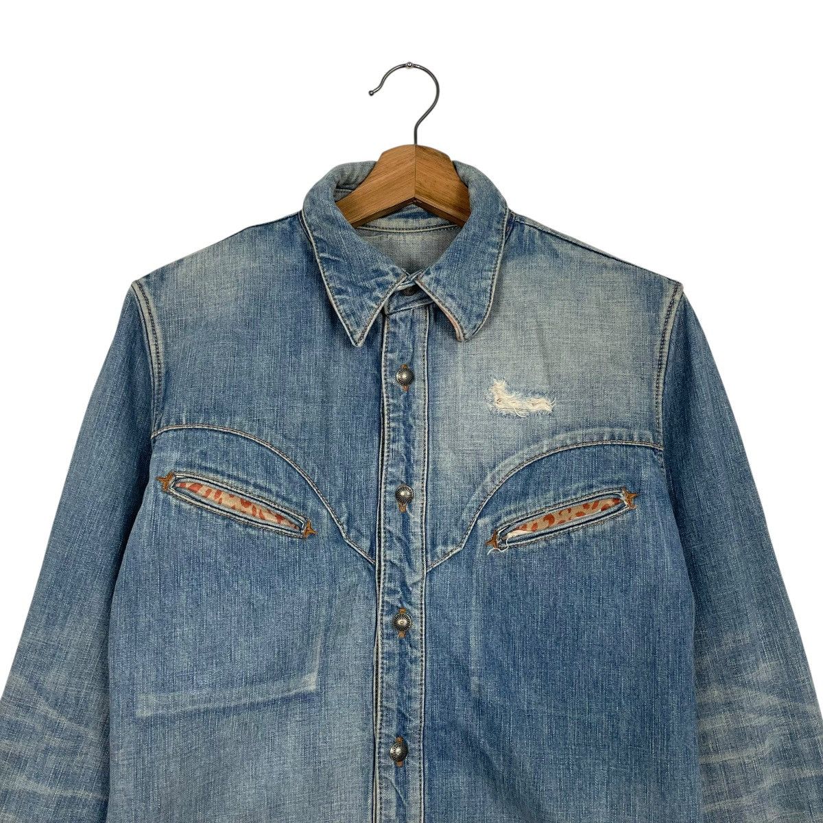 Isamu Katayama Backlash Isamu Katayama Backlash Distressed Style Denim Shirt Jacket Size US S / EU 44-46 / 1 - 2 Thumbnail