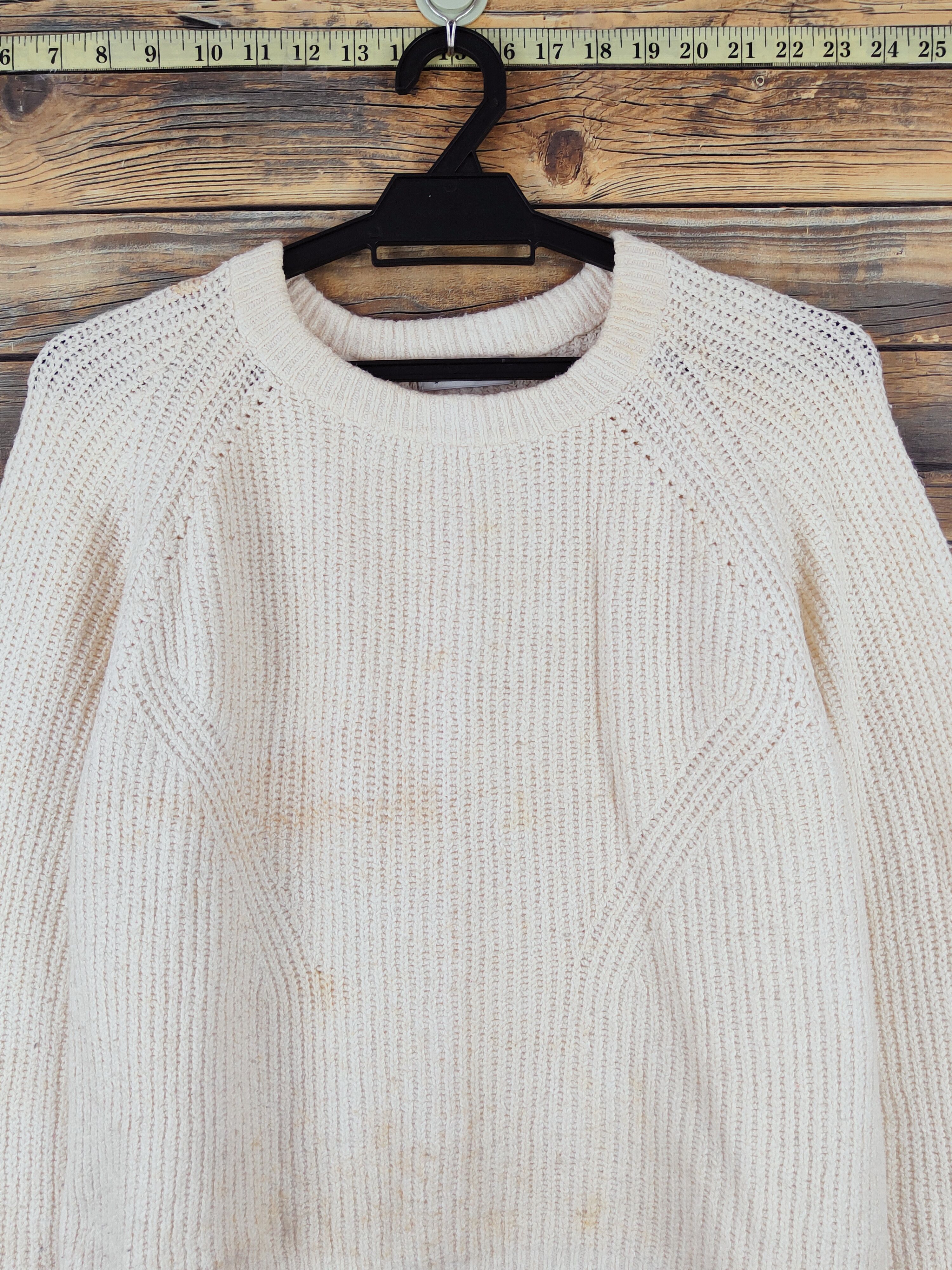 Aran Isles Knitwear × Japanese Brand × Vintage Afternoontea Cream Knitwear Sweatshirts #W987 Size M / US 6-8 / IT 42-44 - 2 Thumbnail
