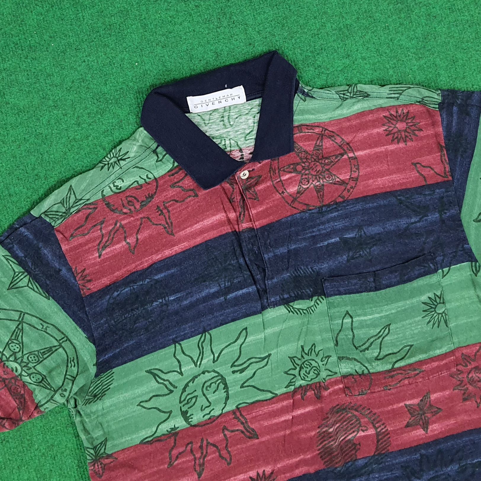 Givenchy × Vintage Vintage Givenchy Designer Stripes Polo Shirt Size US M / EU 48-50 / 2 - 2 Thumbnail