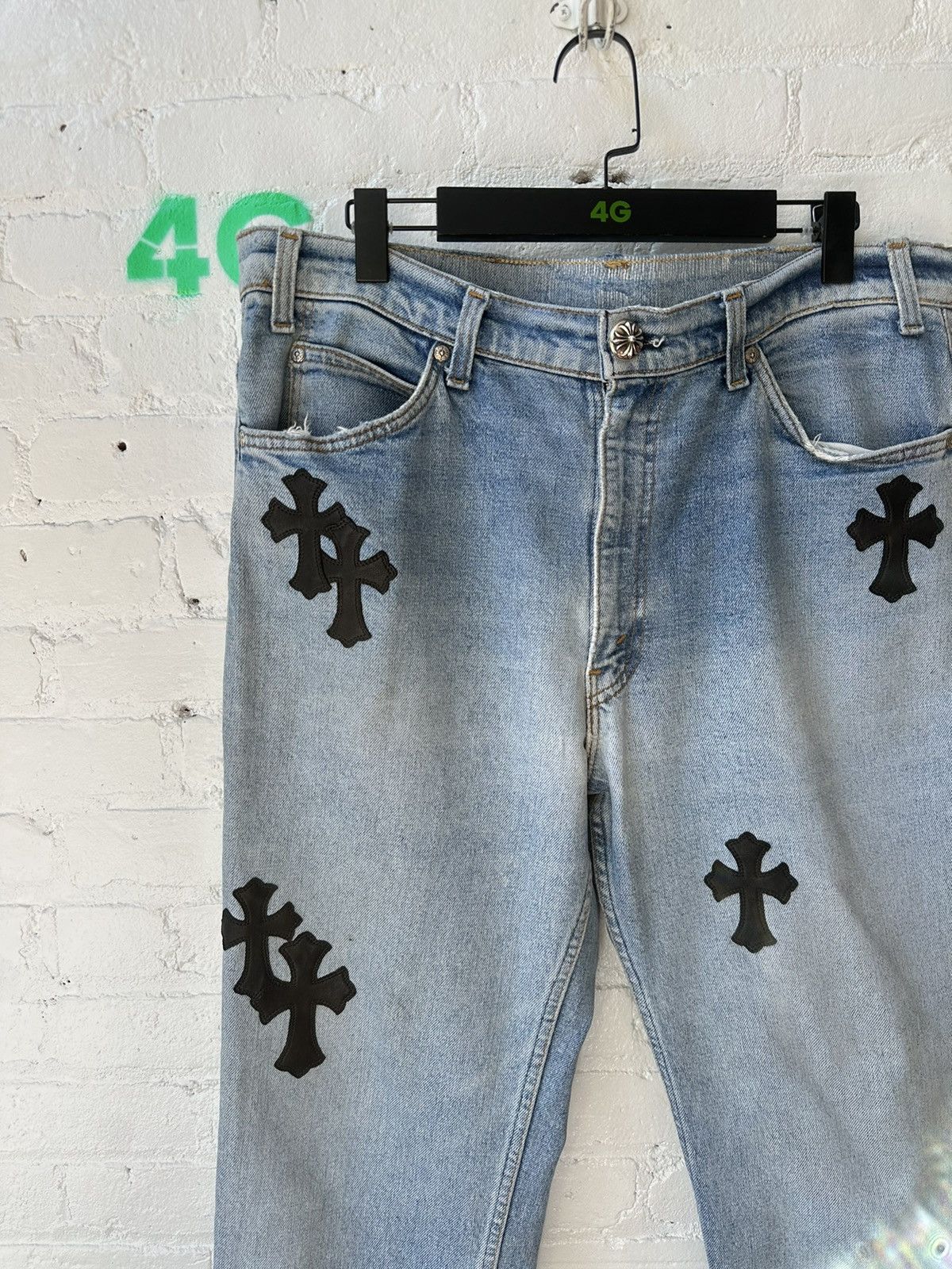 Chrome Hearts CHROME HEARTS ORANGE TAB PATCHED PANTS Size US 33 - 2 Thumbnail