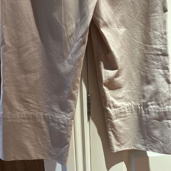 Max Mara S Maxmara beige pleated wide leg crop pants 4 small Size 27" / US 4 / IT 40 - 7 Thumbnail