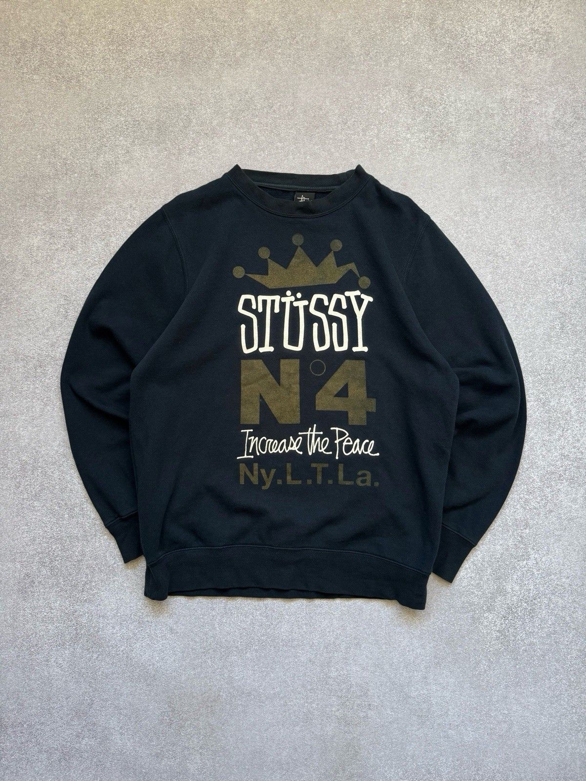 Stussy Stussy Increase The Peace Sweatshirt Vintage Crewneck Faded Size US M / EU 48-50 / 2 - 1 Thumbnail