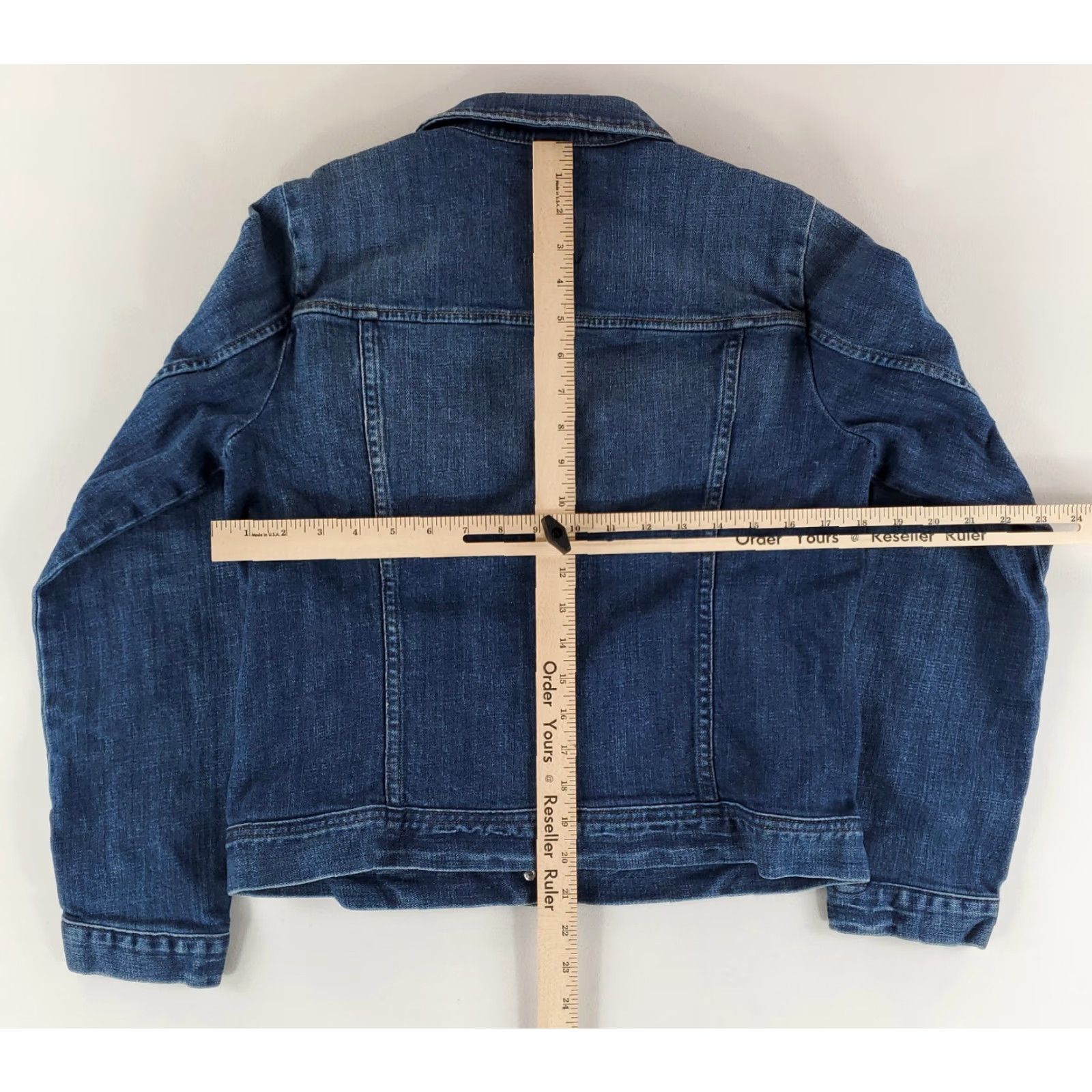 J.Crew VINTAGE J.CREW Jacket Denim Trucker Blue Long Sleeve Womens M BLUE Trucker Jacket Women M Size M / US 6-8 / IT 42-44 - 7 Thumbnail