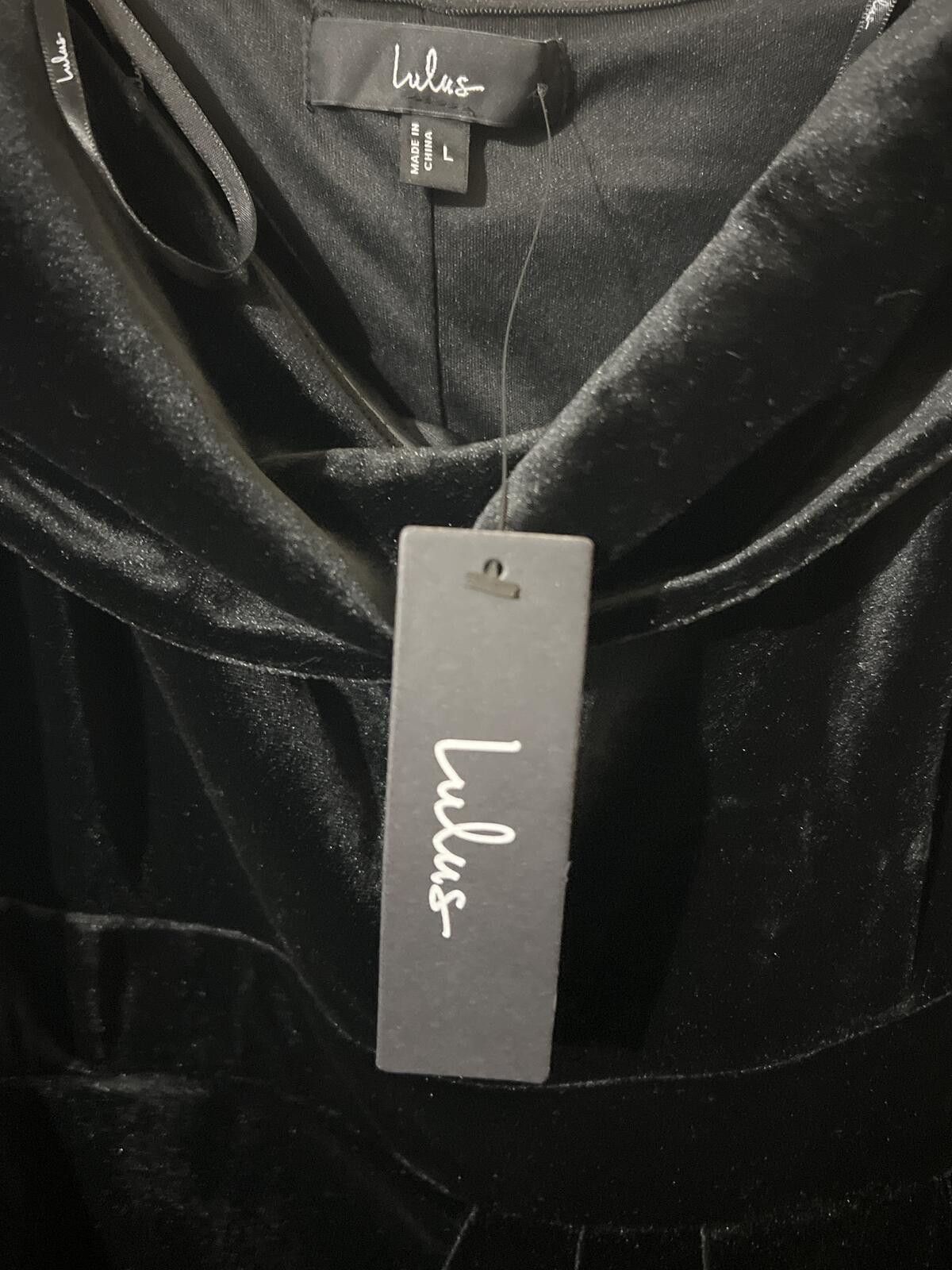 Lulus Lulus I'm Enchanted Black Velvet L elegant formal Size L / US 10 / IT 46 - 6 Thumbnail