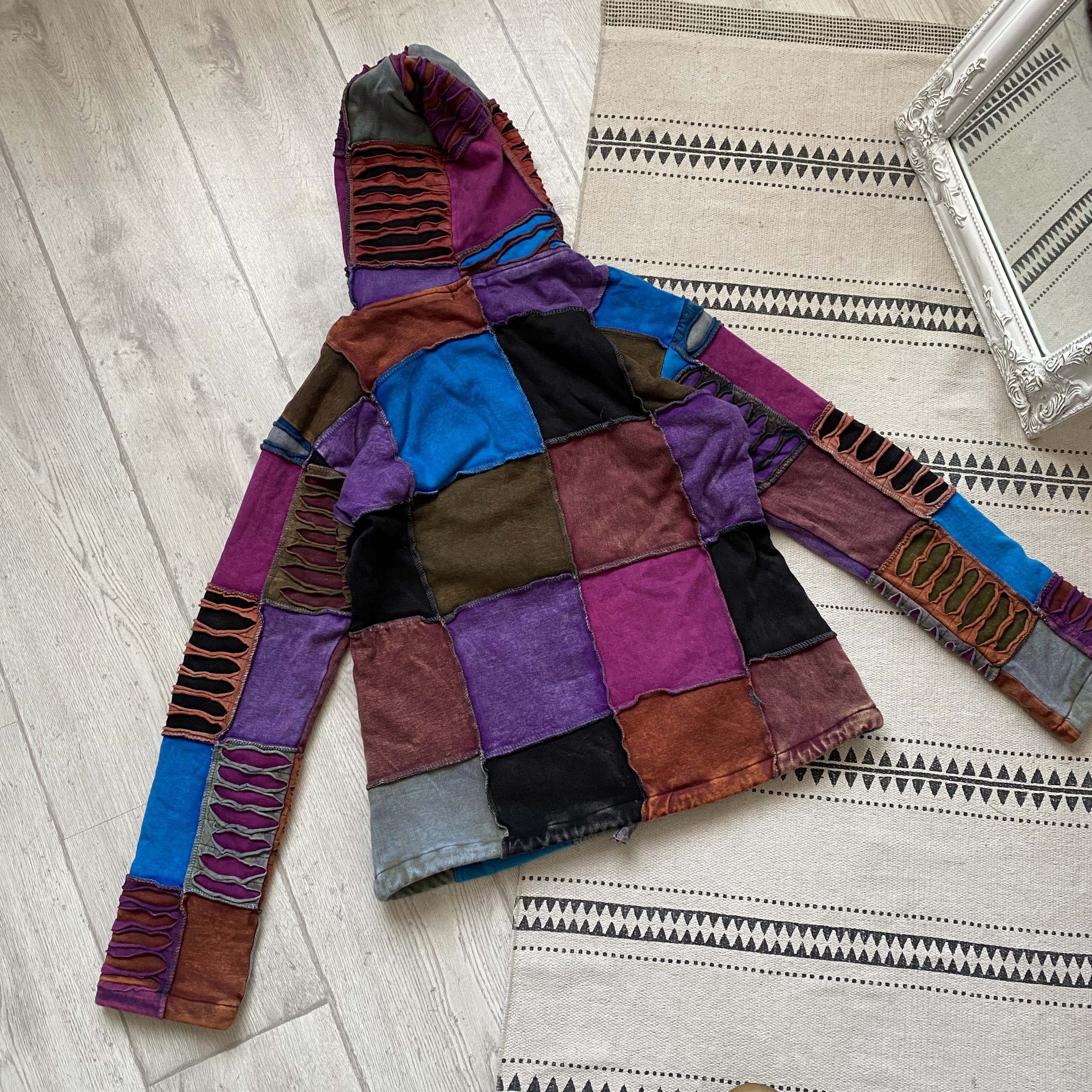 Japanese Brand Avant-Garde Patchwork Zip Hoodie Nepal Japan Style Y2k Size M / US 6-8 / IT 42-44 - 8 Thumbnail