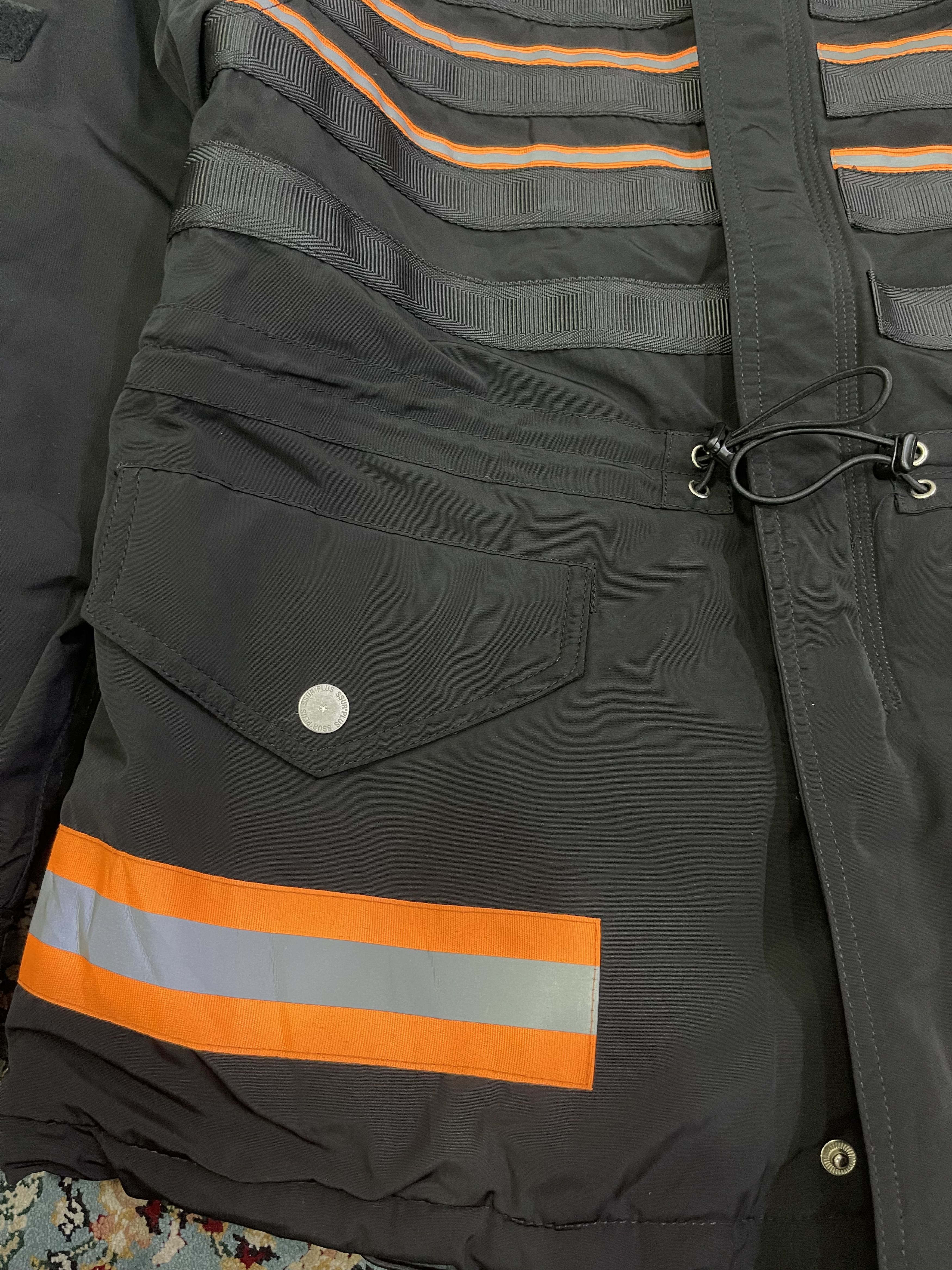 SSUR AW18 SSUR Safety Reflector Puffer Jacket “Make Love Not War” Size US M / EU 48-50 / 2 - 14 Thumbnail