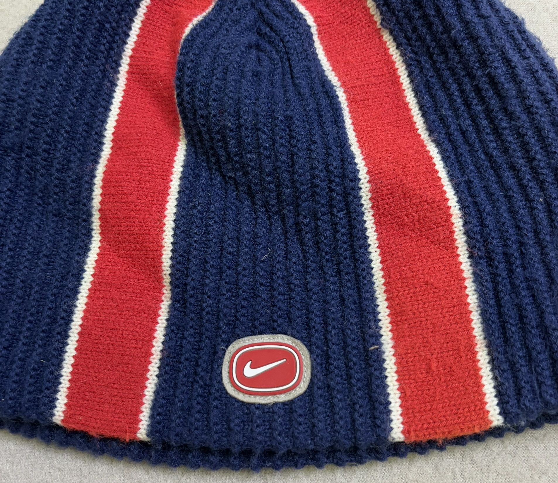 Nike × Vintage Nike 2000s navy winter hat Y2K size Universal Size ONE SIZE - 2 Thumbnail