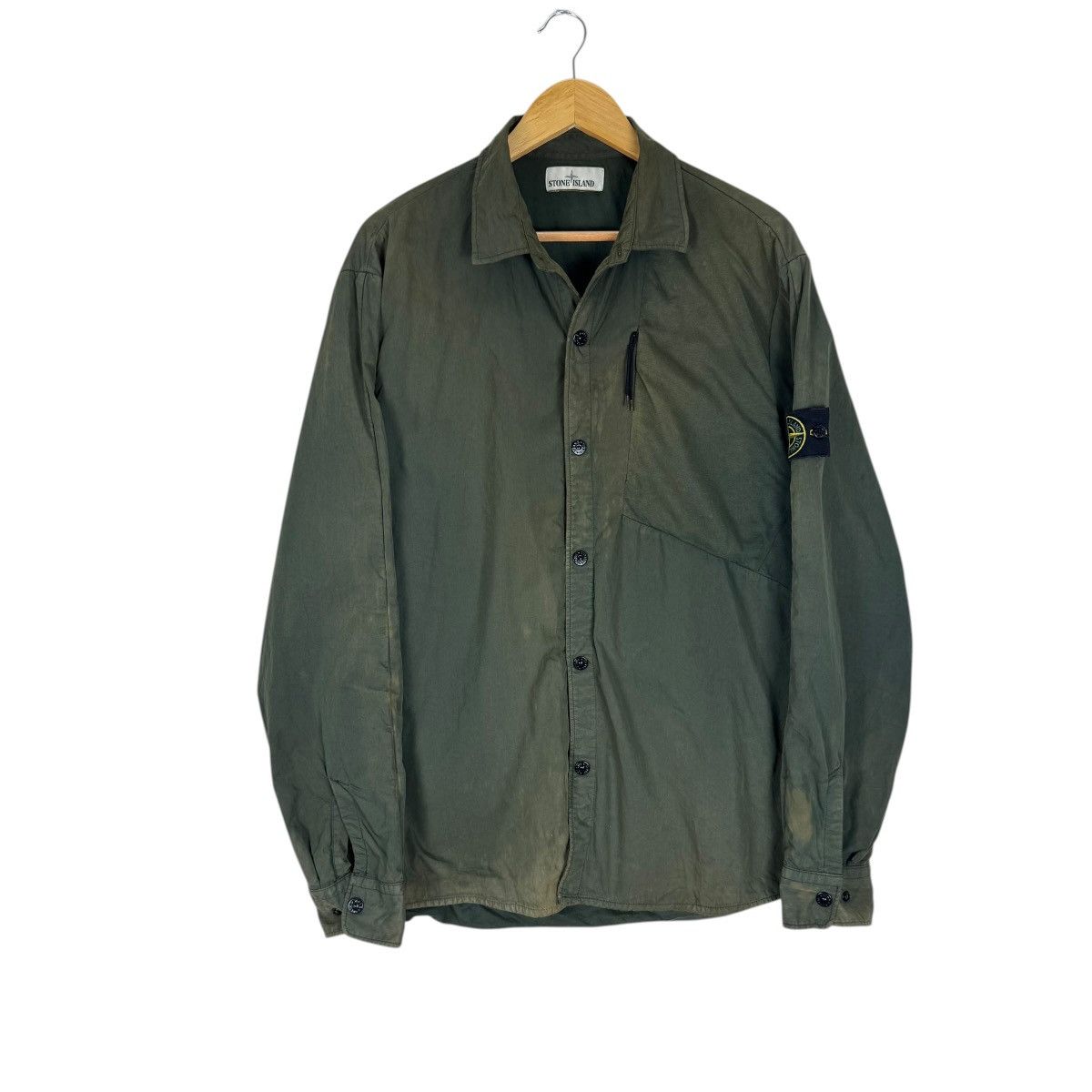 Stone Island 🔥STONE ISLAND SUN FADED SNAP BUTTON JACKET Size US XL / EU 56 / 4 - 1 Thumbnail