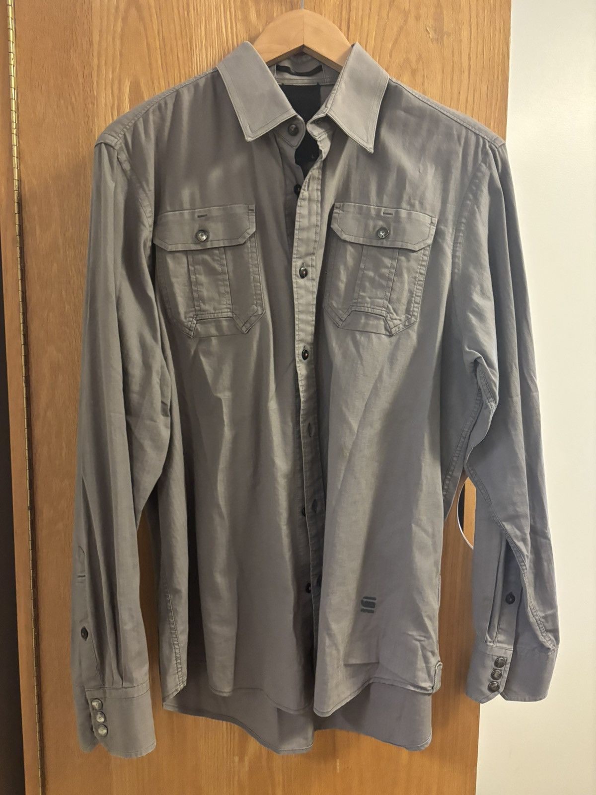 G-Star GSTAR RAW Grey button up shirt Size US XL / EU 56 / 4 - 2 Thumbnail