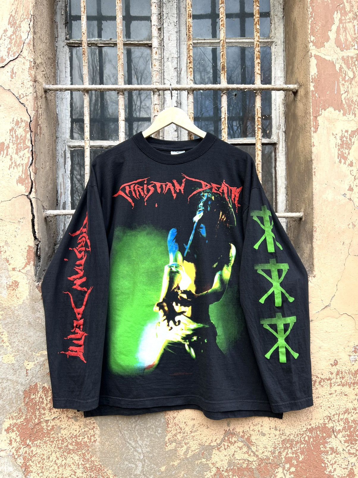 Band Tees 2000 VTG Christian Death Sex Drugs Metal L/S Shirt Rare Rock Size US XL / EU 56 / 4 - 2 Thumbnail