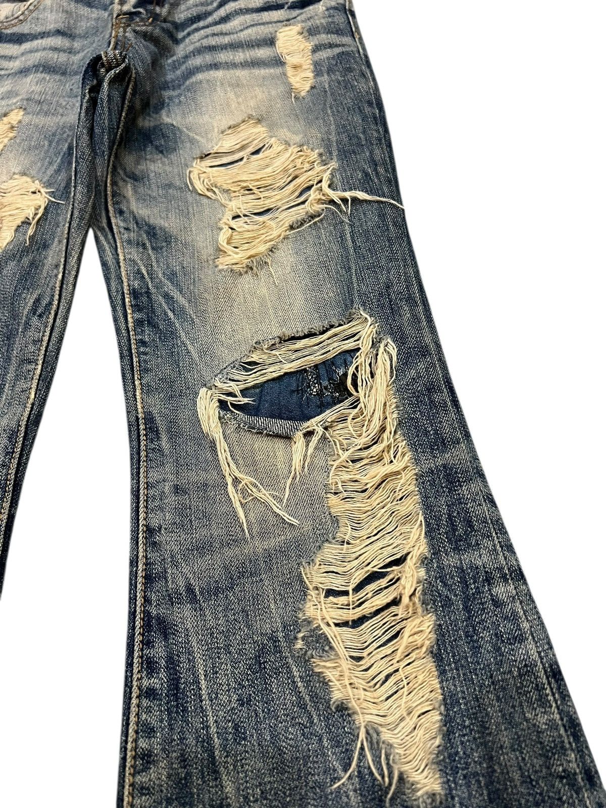 Japanese Brand 💥Flare💥G.O.A Distressed Mud Wash Like Tornado Mart Jean Size US 28 / EU 44 - 4 Thumbnail