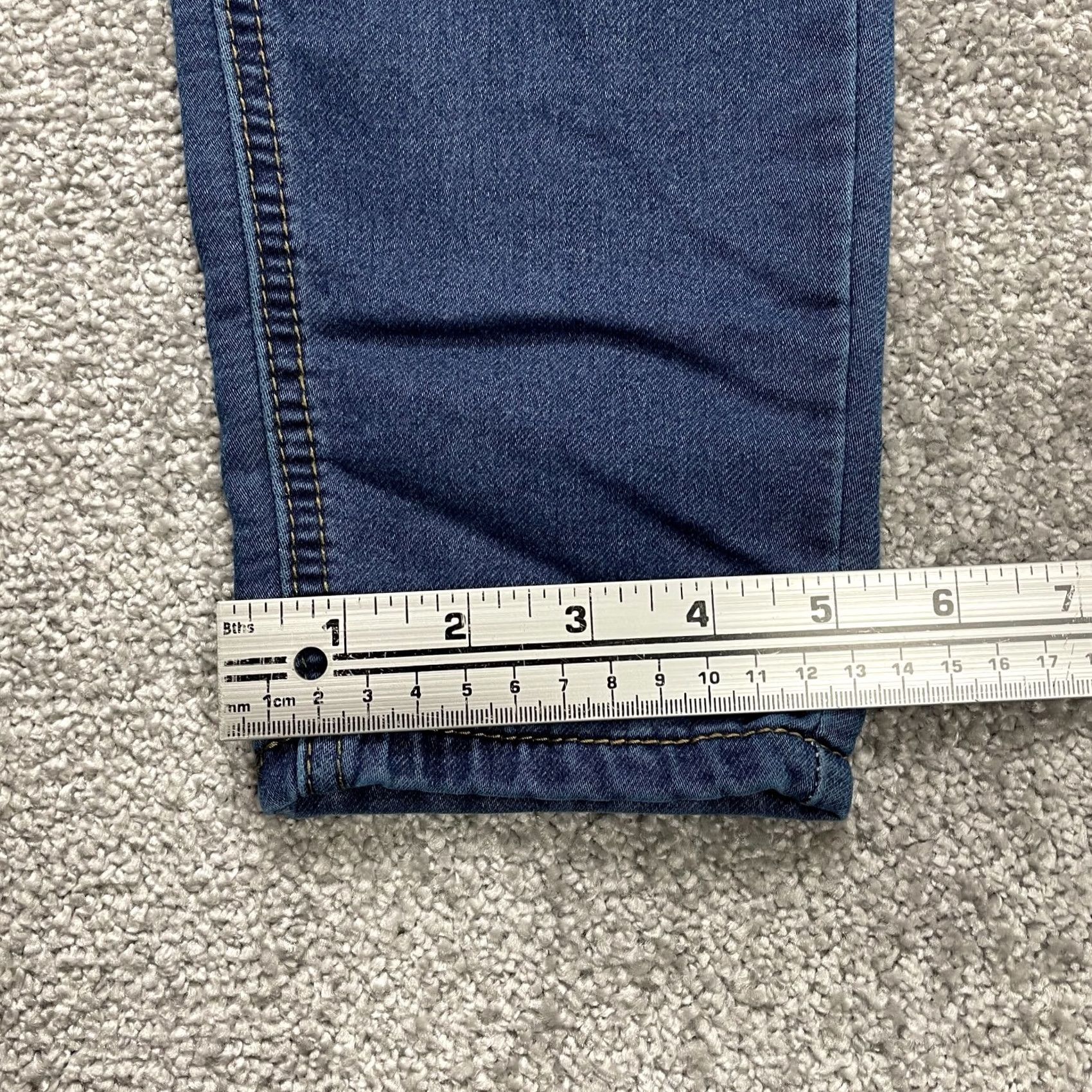 Joe Boxer Joe Boxer Jeans Juniors 13 Blue Denim Stretch Straight Dark Wash 33x27 Soft Womens Size 24" / US 00 / IT 34 - 2 Thumbnail
