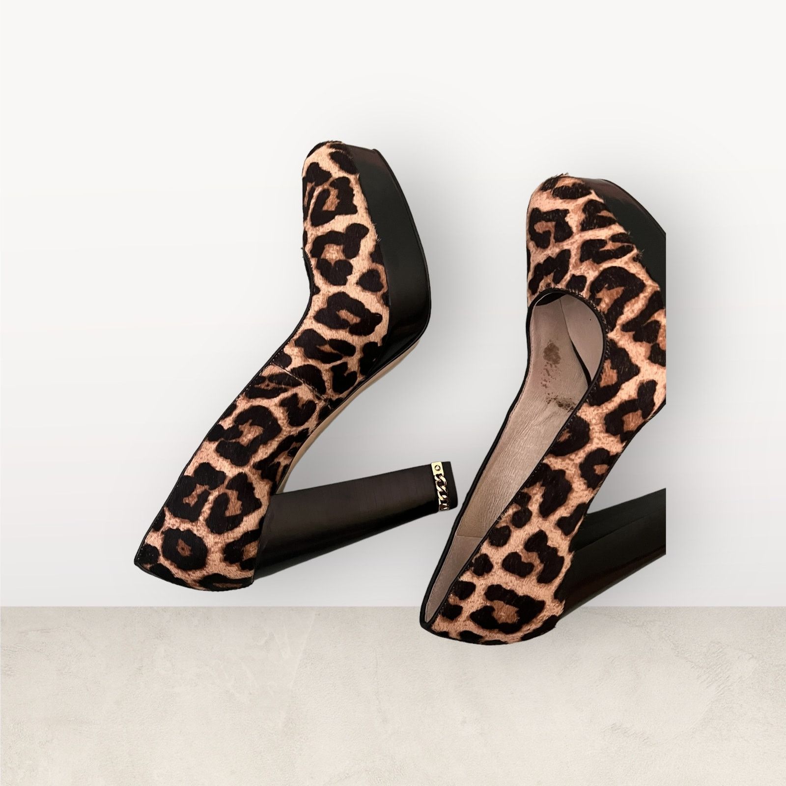 Michael Kors Michael Kors Calf Hair Platform Gold Chain Around Heel 7.5 Size US 7.5 / IT 37.5 - 6 Thumbnail