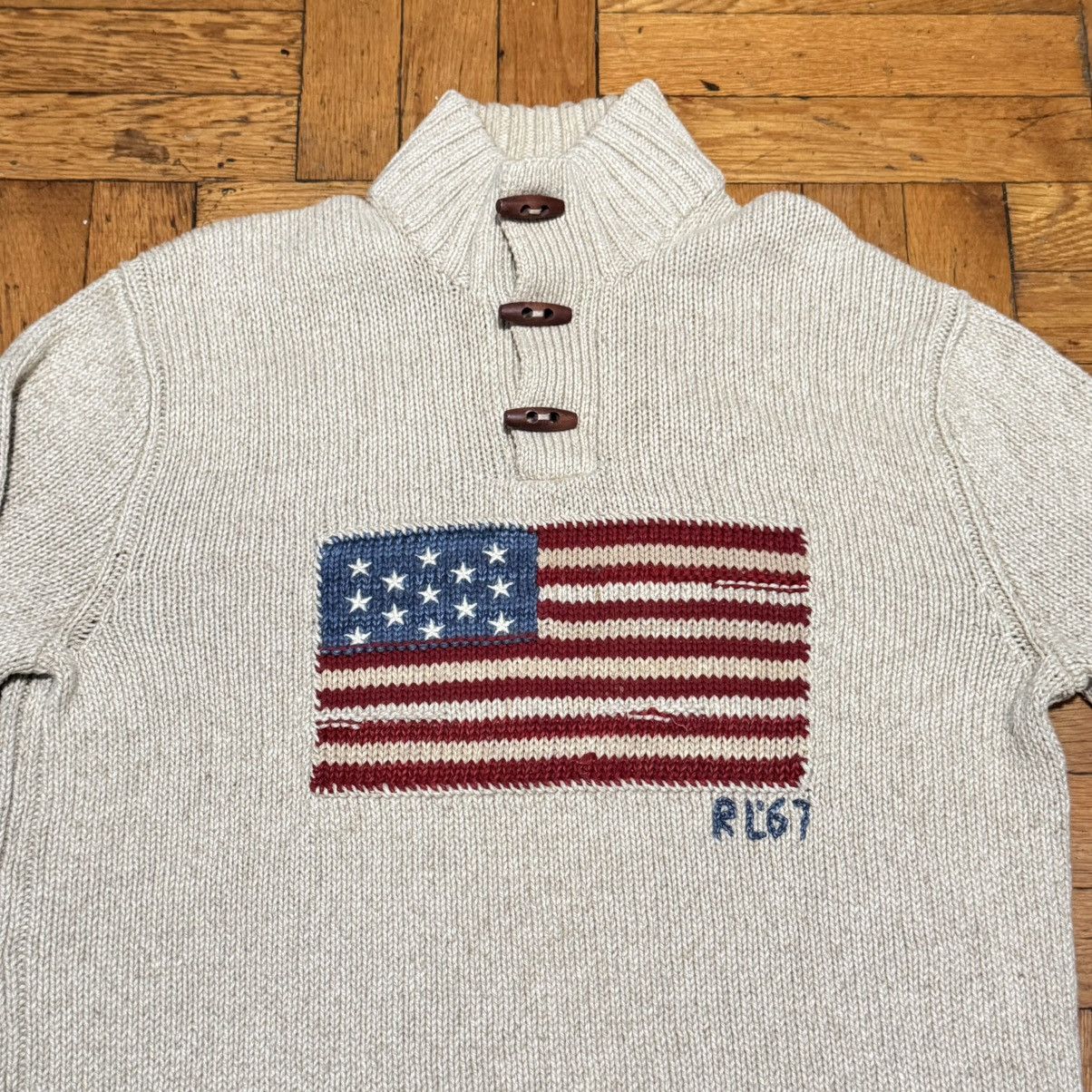 Polo Ralph Lauren Polo Ralph Lauren AMERICAN FLAG KNIT Sweater Size US M / EU 48-50 / 2 - 3 Thumbnail