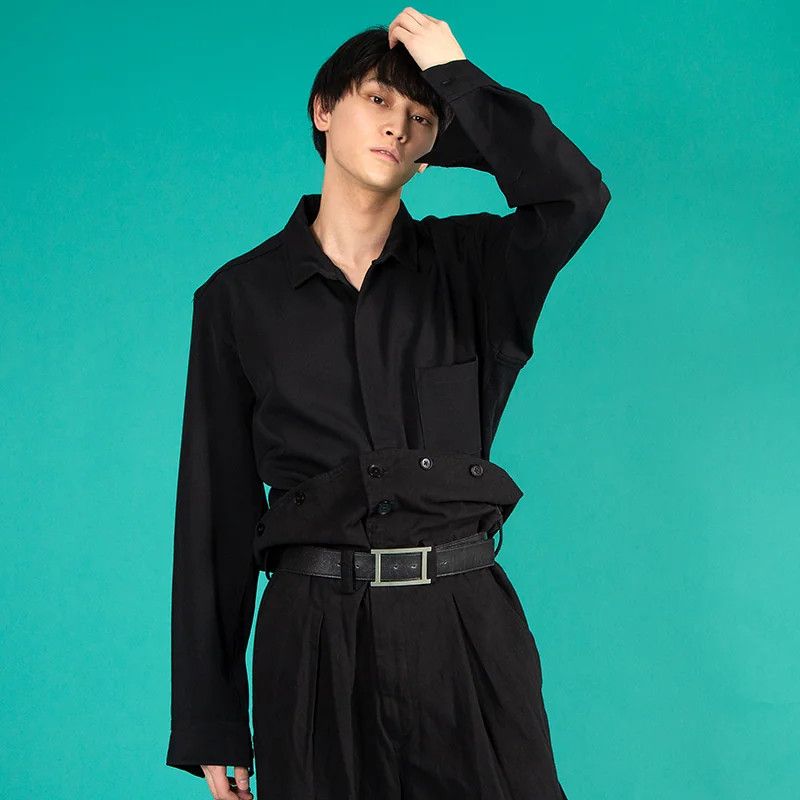 Yohji Yamamoto Yohji Yamamoto Ribbed Cuff Knit Wool Shirt Size US M / EU 48-50 / 2 - 16 Thumbnail