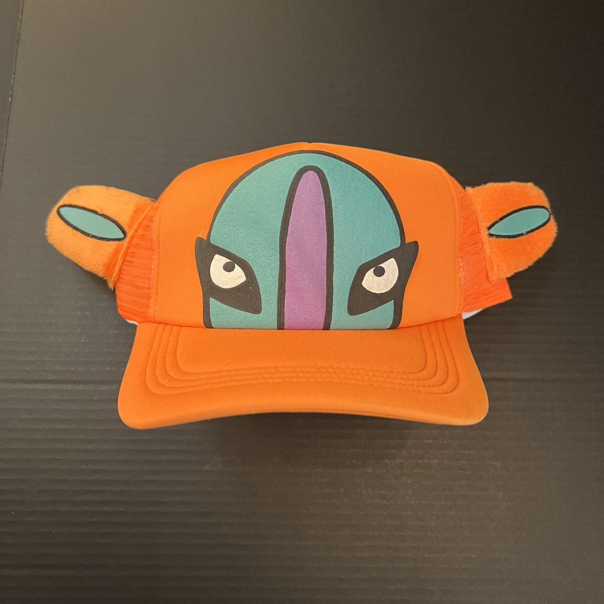 Ecosys Aimbot Deoxys Plush Ears Pokemon Trucker Hat - Orange Size ONE SIZE - 1 Thumbnail