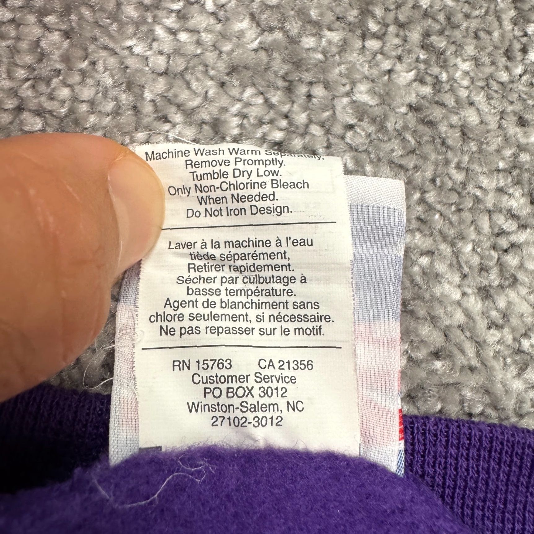Champion Champion Sweatshirt Vintage Y2K Pullover Mens XL Purple Fleece Crew Neck, Regular Fit, 90s Sports Style Size US XL / EU 56 / 4 - 7 Thumbnail