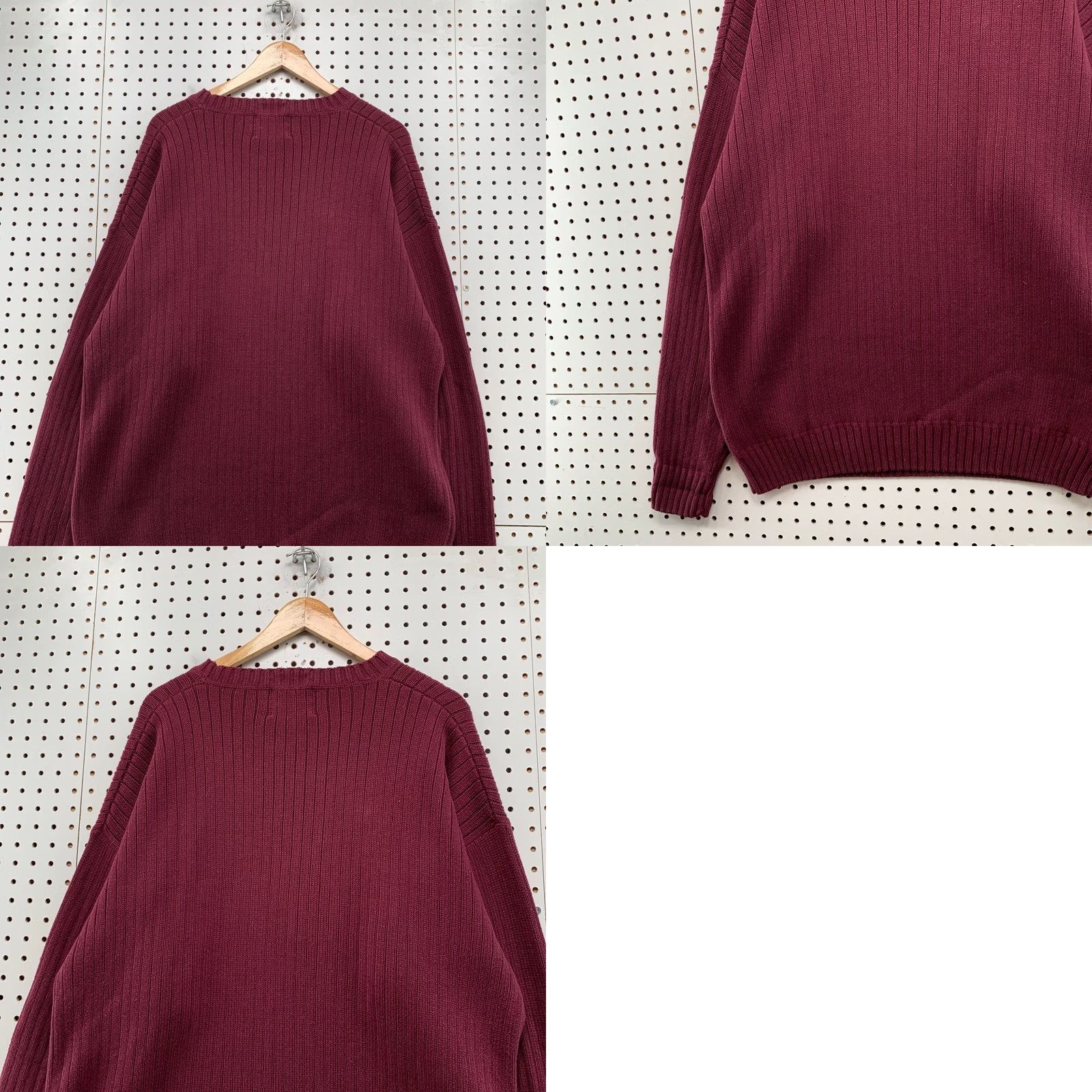 Ralph Lauren VINTAGE Chaps Ralph Lauren Handframe Knit Sweater Mens XLT Maroon 100% Cotton Size US XL / EU 56 / 4 - 9 Thumbnail