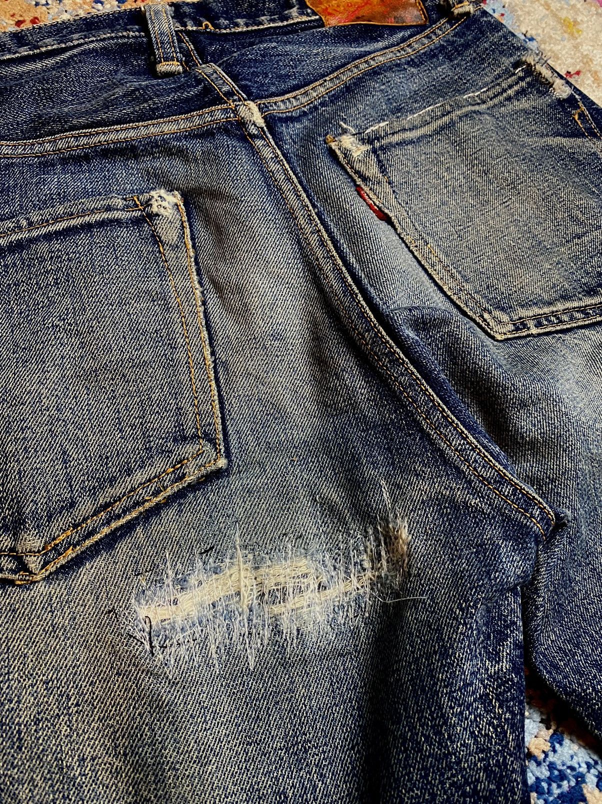 Denime × Vintage 90s Denime Orizzonti WWII 501 Style Hidden Rivette Jeans Size US 28 / EU 44 - 4 Thumbnail