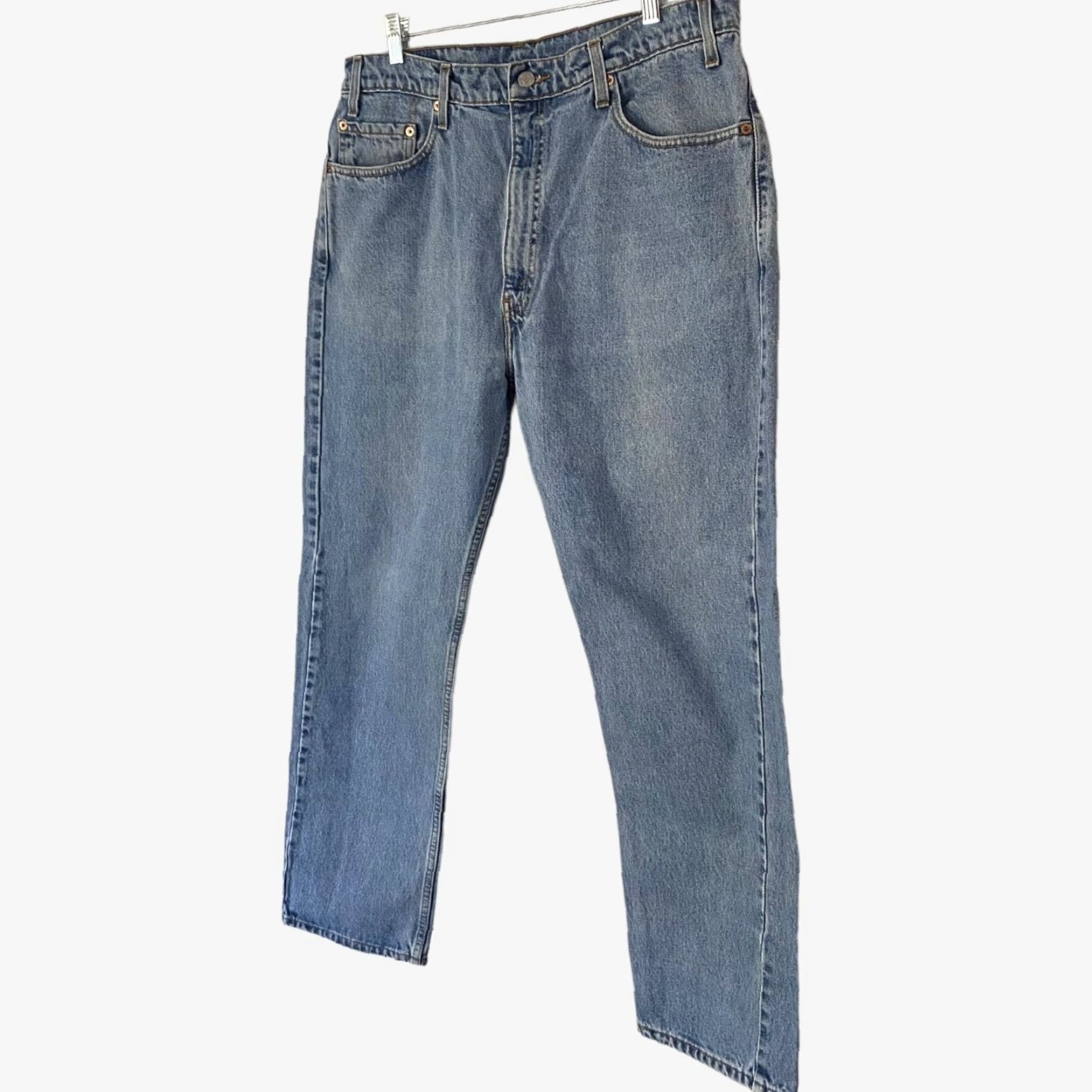 Levi's VINTAGE Levi's 505 Jeans Mens 38X30 Blue Denim Straight Leg 5-Pocket Cotton Regular Fit 1998 Size US 38 / EU 54 - 2 Thumbnail
