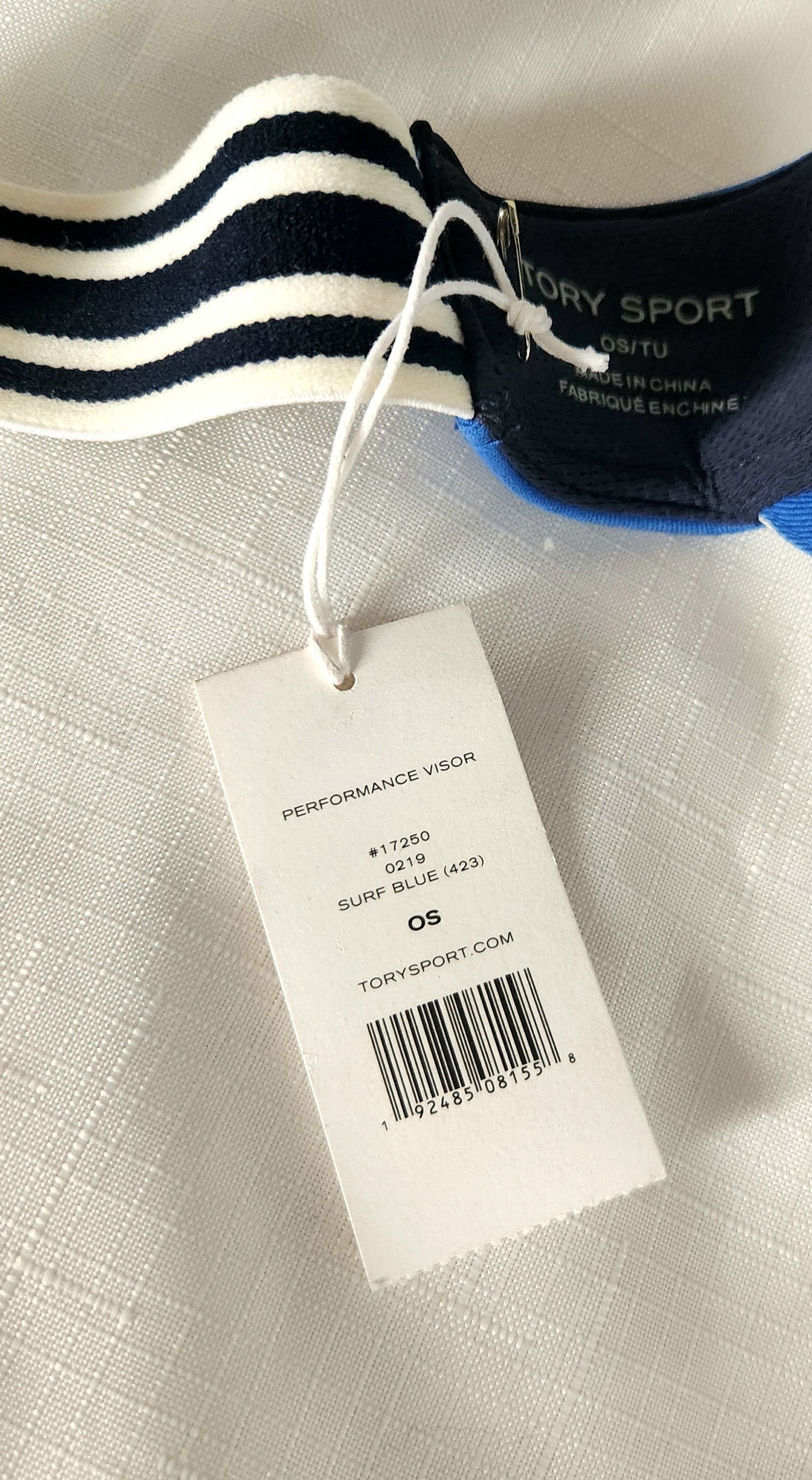 Tory Burch Tory Sport Performance Adjustable Visor OS Tennis Golf blue Size ONE SIZE - 6 Thumbnail