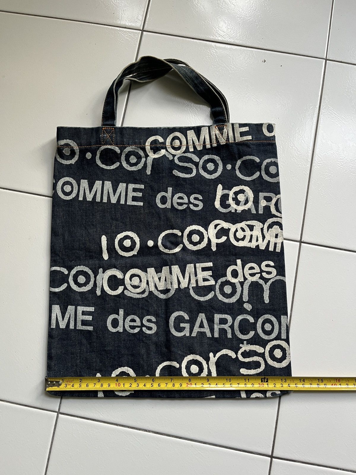 10 Corso Como × Comme des Garcons Comme des Garçons x 10 Corso Como Denim Tote Bag Size ONE SIZE - 10 Thumbnail