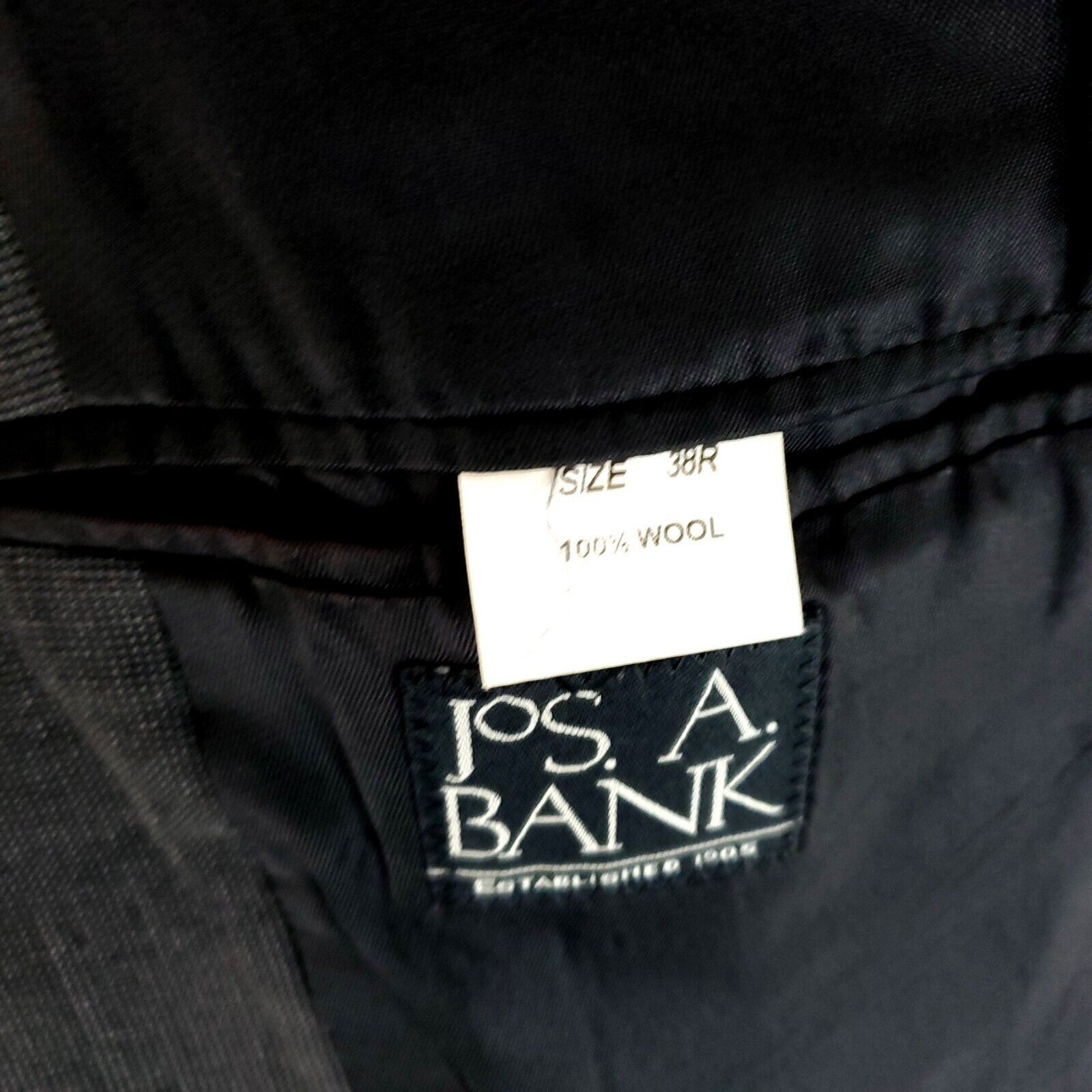 Jos. A. Bank Jos A Bank Wool 2 Button Blazer 40R Gray Star Check Sport Co Size 40R - 8 Thumbnail